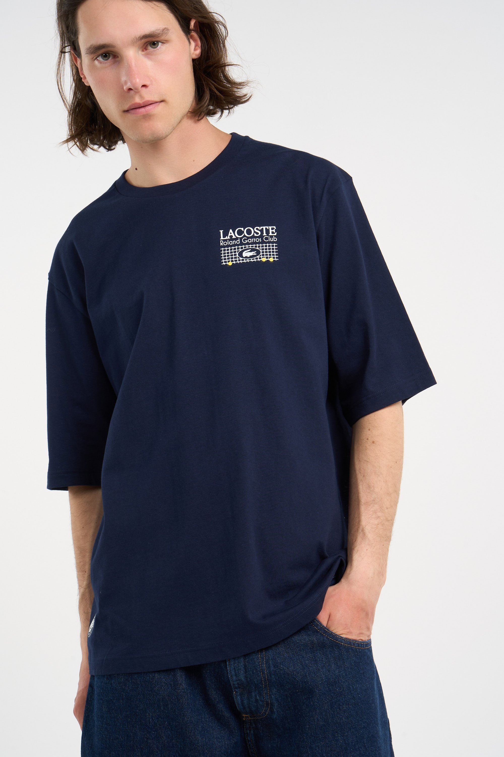 T-shirt roland garros club LACOSTE Bleu