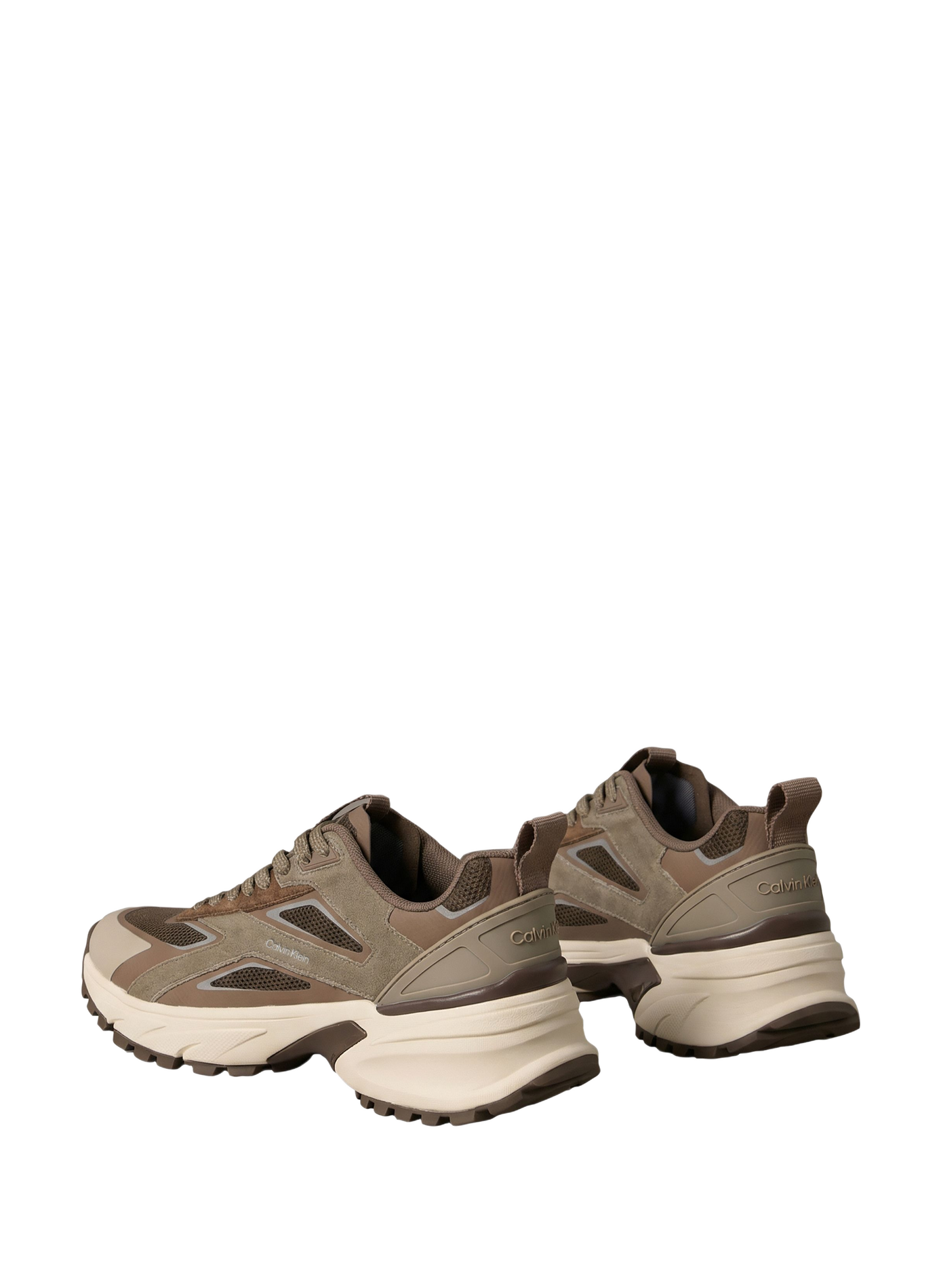 Hike Runner Suede Panel Sneakers CALVIN KLEIN Brown
