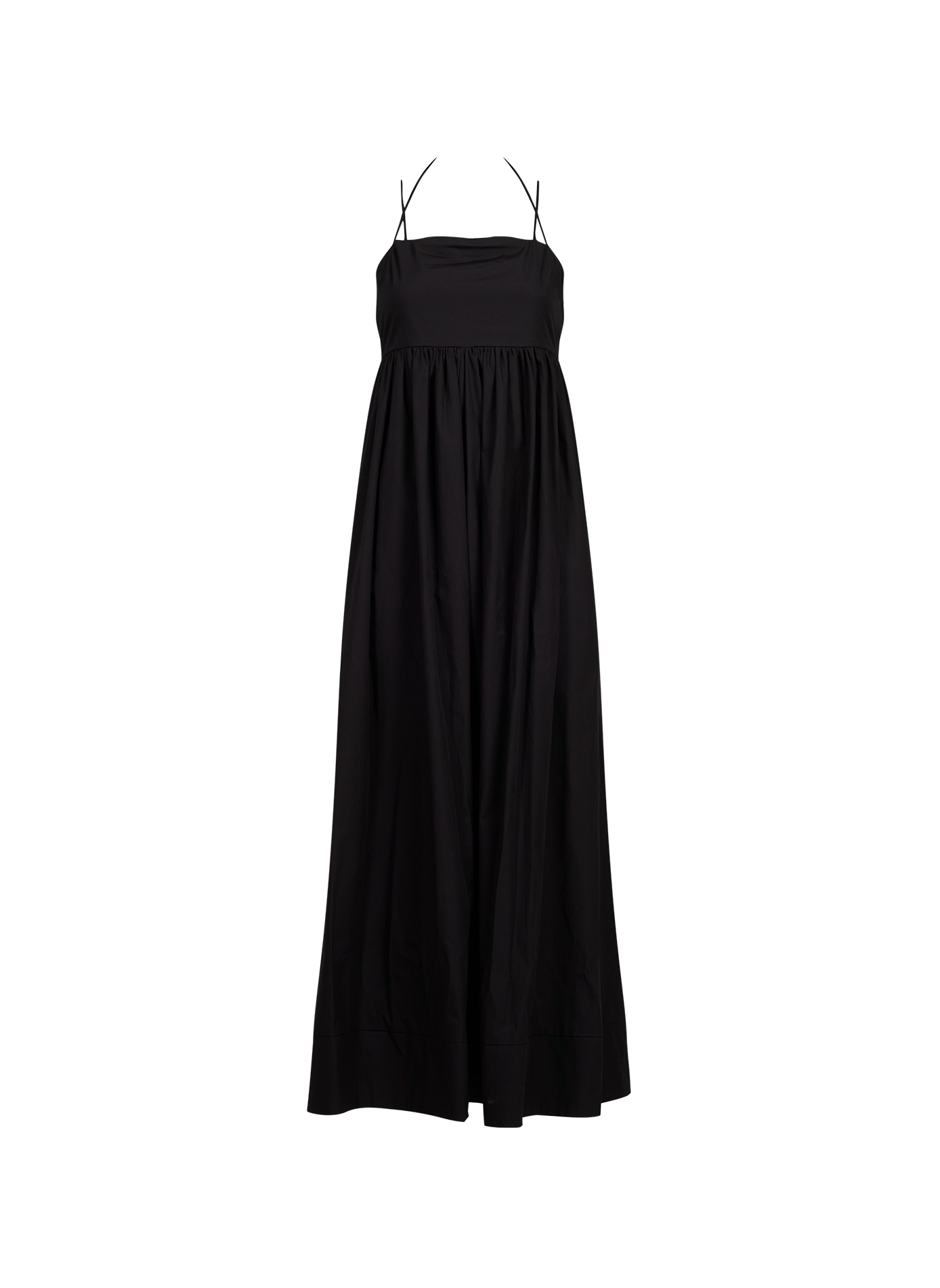 Langes Baumwollkleid TOPSHOP Schwarz