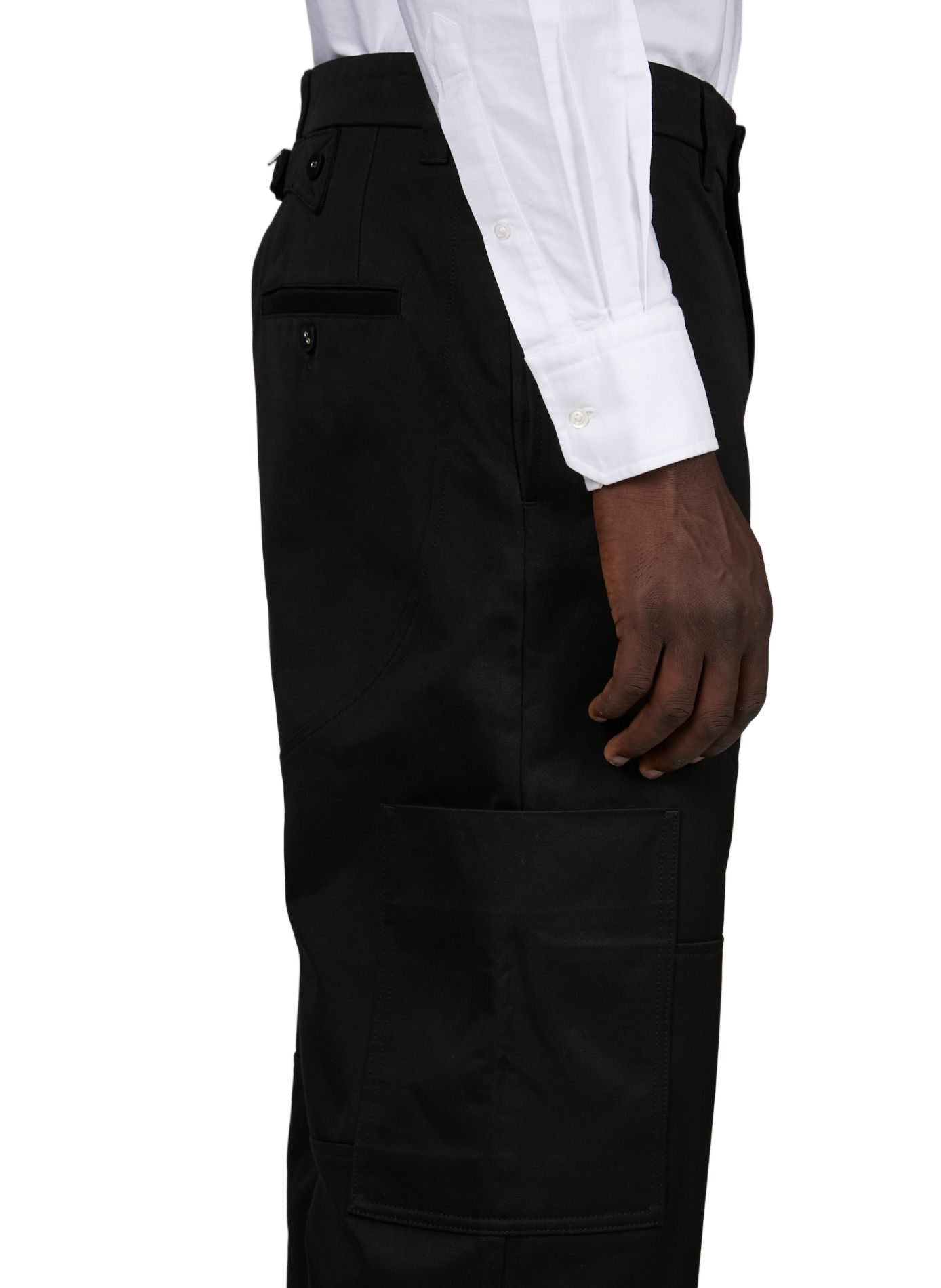 Pantalon cargo en coton THOM BROWNE Noir