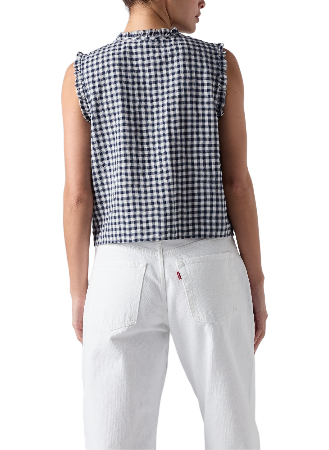 Mouwloze geruite slim fit blouse Shelby LEVI'S Blauw