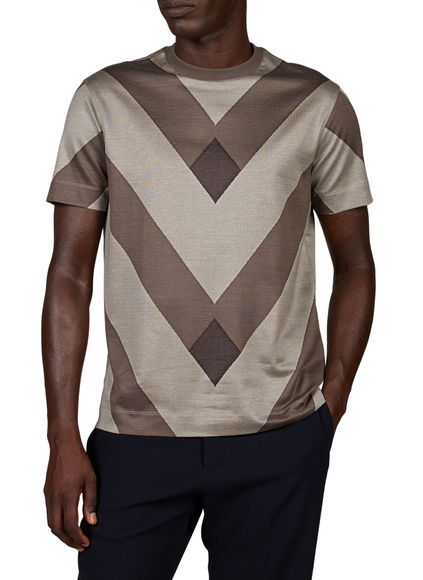 T-shirt graphique à col rond EMPORIO ARMANI Multicolore