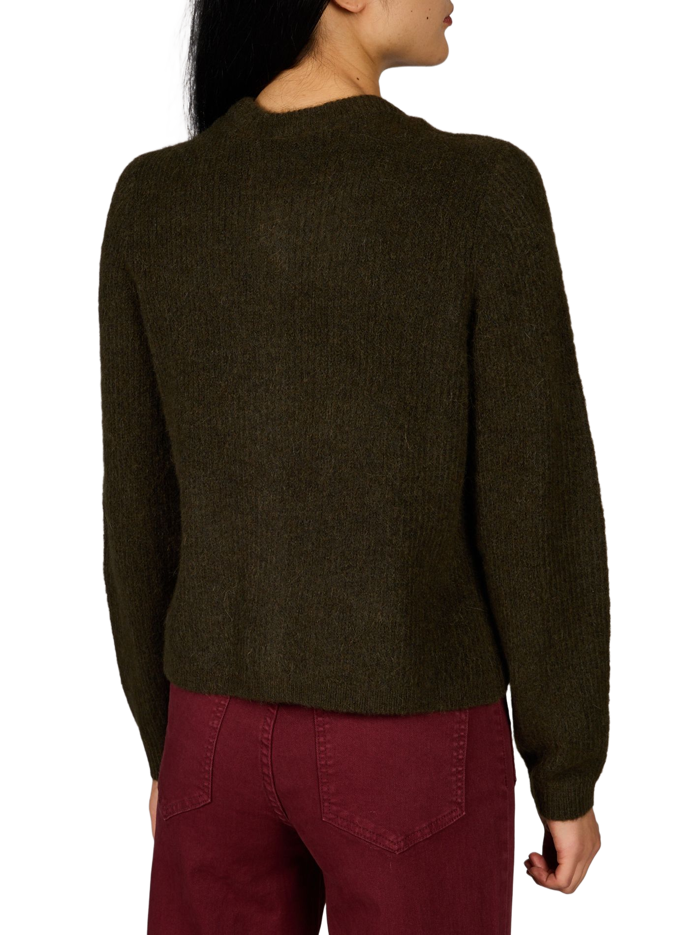 Vilory Rippstrick-Cardigan mit Rundhalsausschnitt VILA Khaki