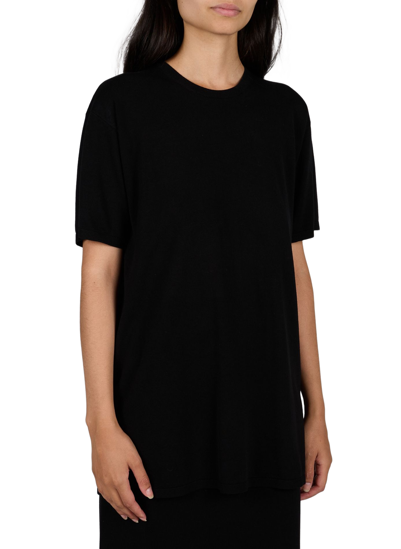 Gerader Strick-T-Shirt TOTEME Schwarz