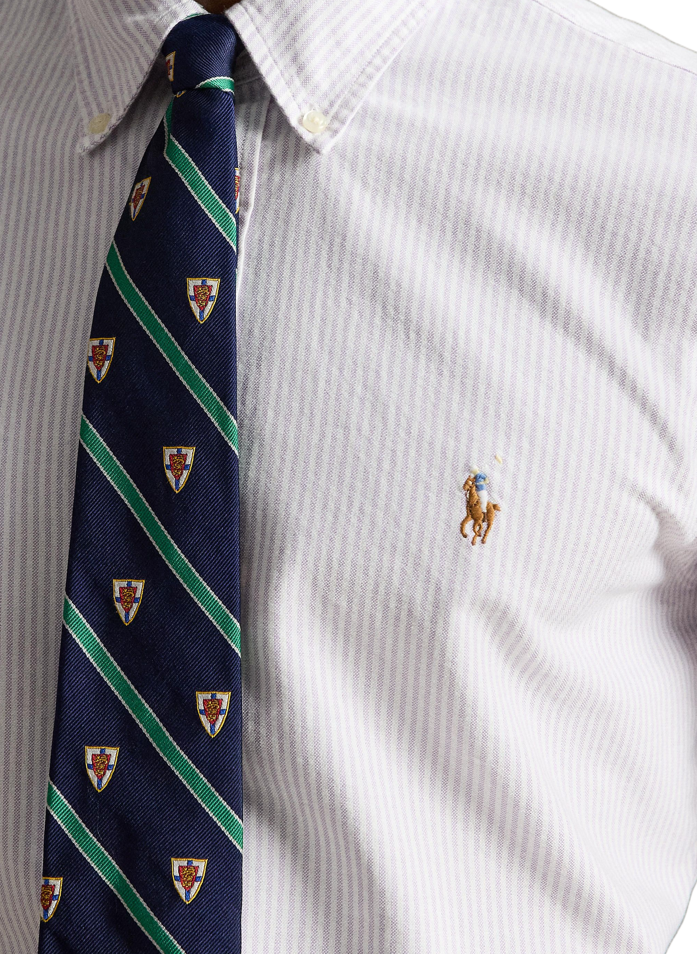 Chemise à rayures en coton  | Violet POLO RALPH LAUREN Homme