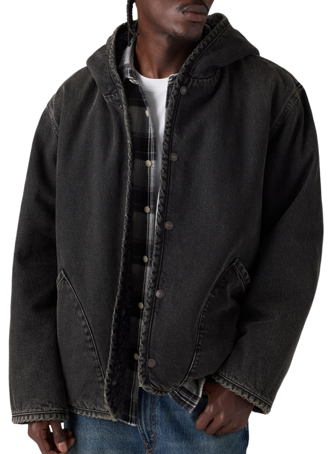Kapuzenjacke aus Baumwolle LEVI'S Schwarz