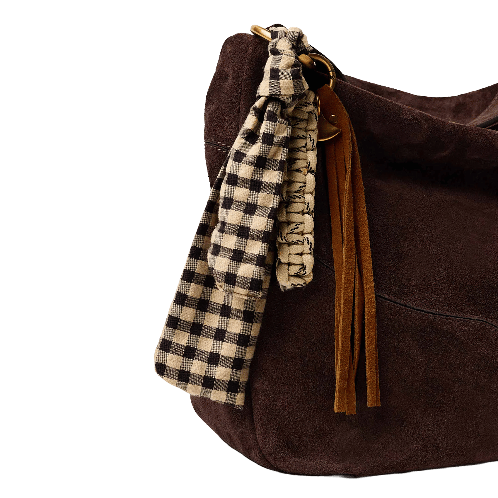 Grigri en cuir mélangé tissango SESSUN Beige
