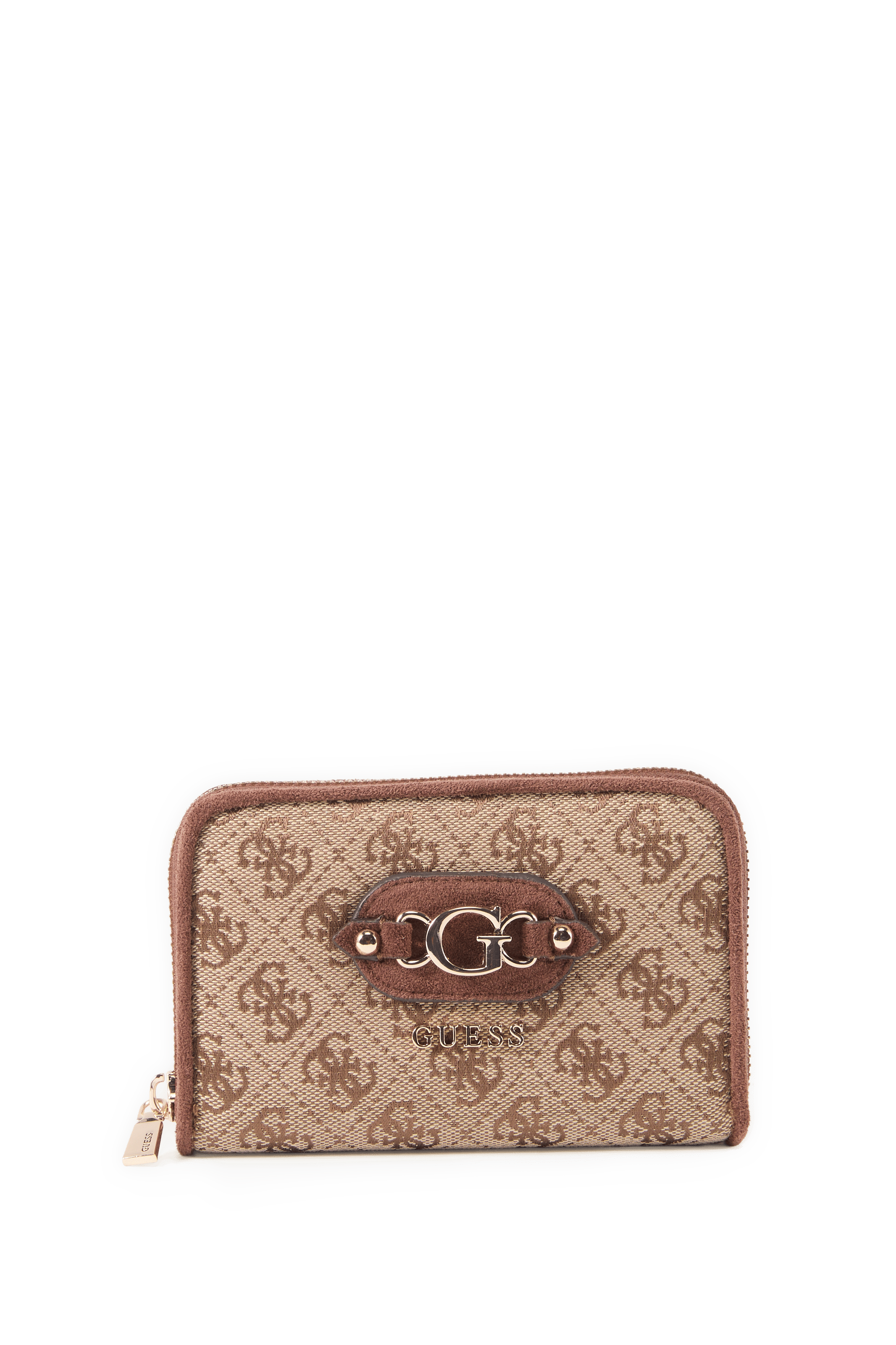 Monedero jacquard GUESS Marrón