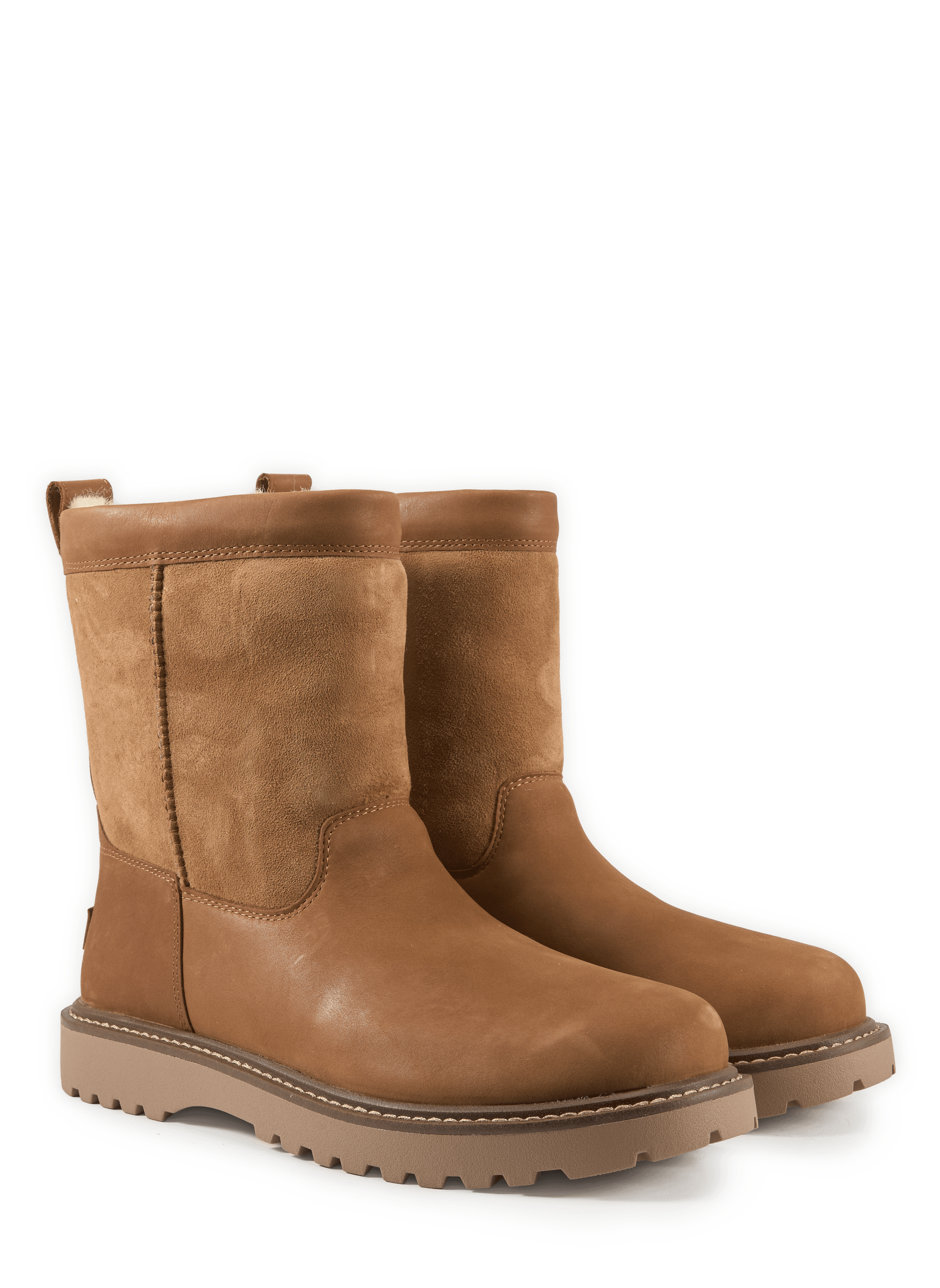 Birch Boot II ankle boots in leather and cotton UGG Brown