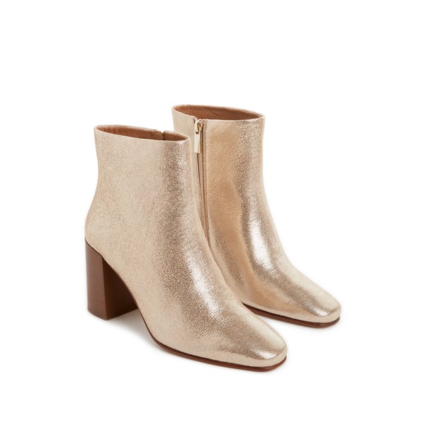 Bottines Carla en cuir métallisé