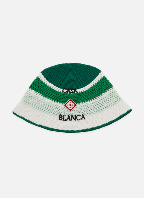 Cotton knitted hat GreenCASABLANCA PARIS 