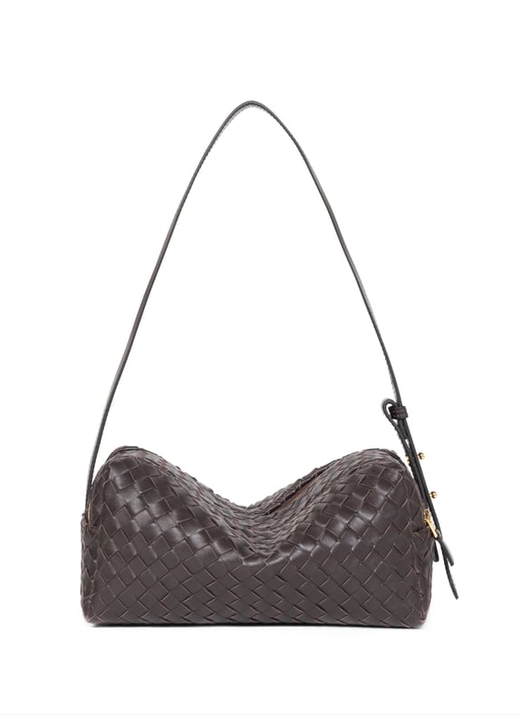 Sac trousse en cuir interlacé Marron by ELLEME ELLEME Sac trousse en cuir interlacé Marron