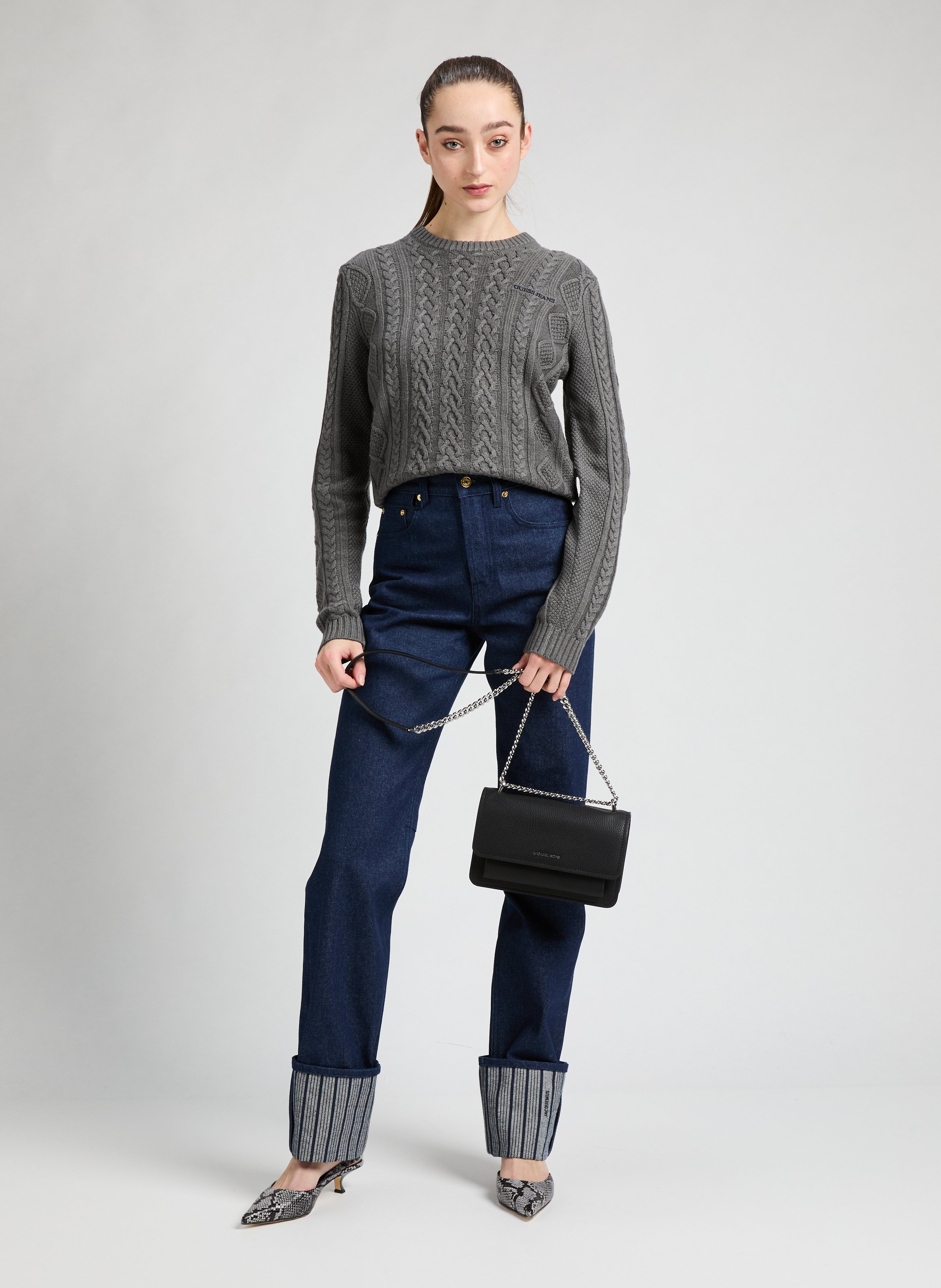 Cowhide leather handbag MICHAEL KORS Black