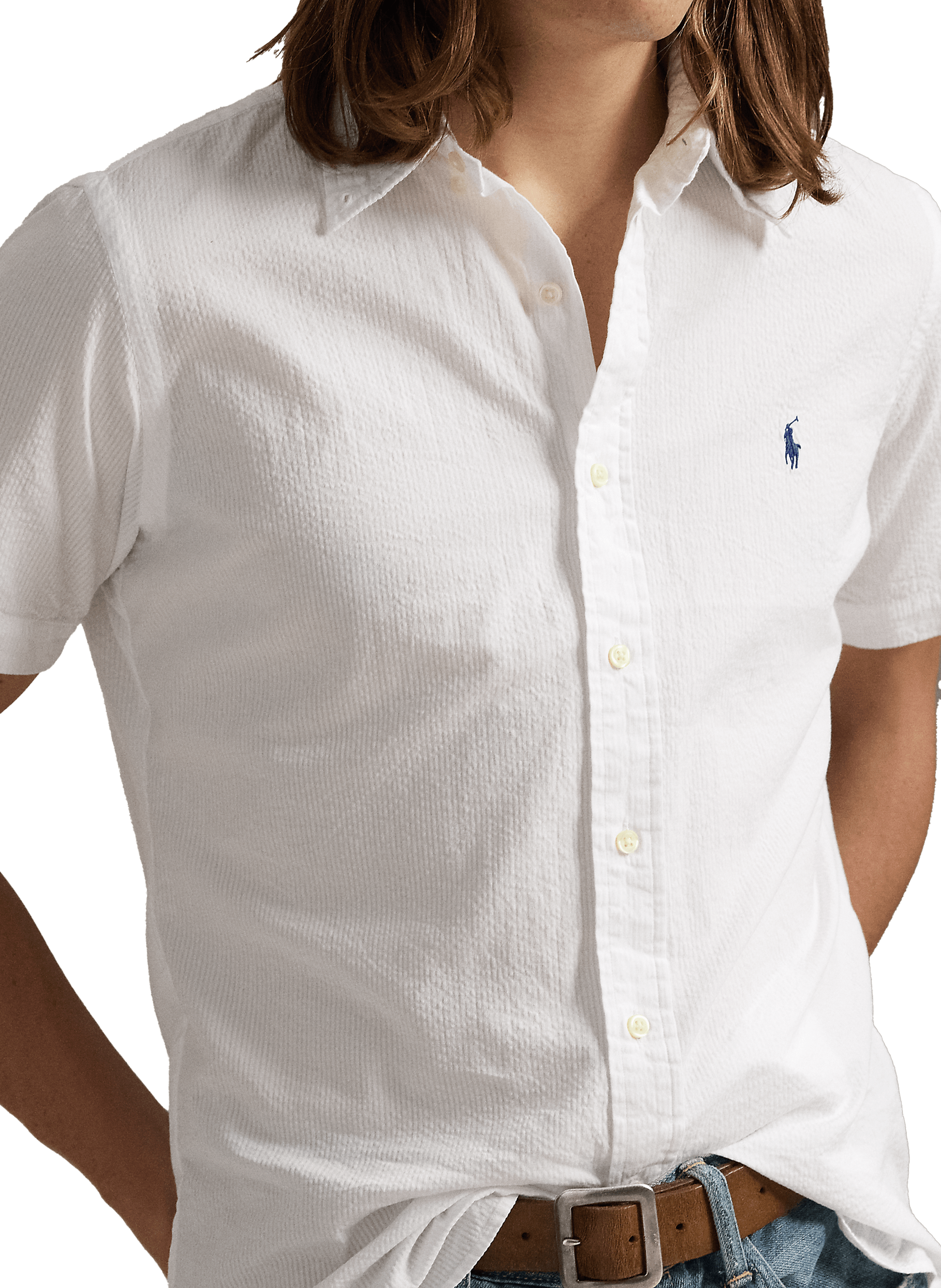 Short-sleeved cotton shirt POLO RALPH LAUREN White