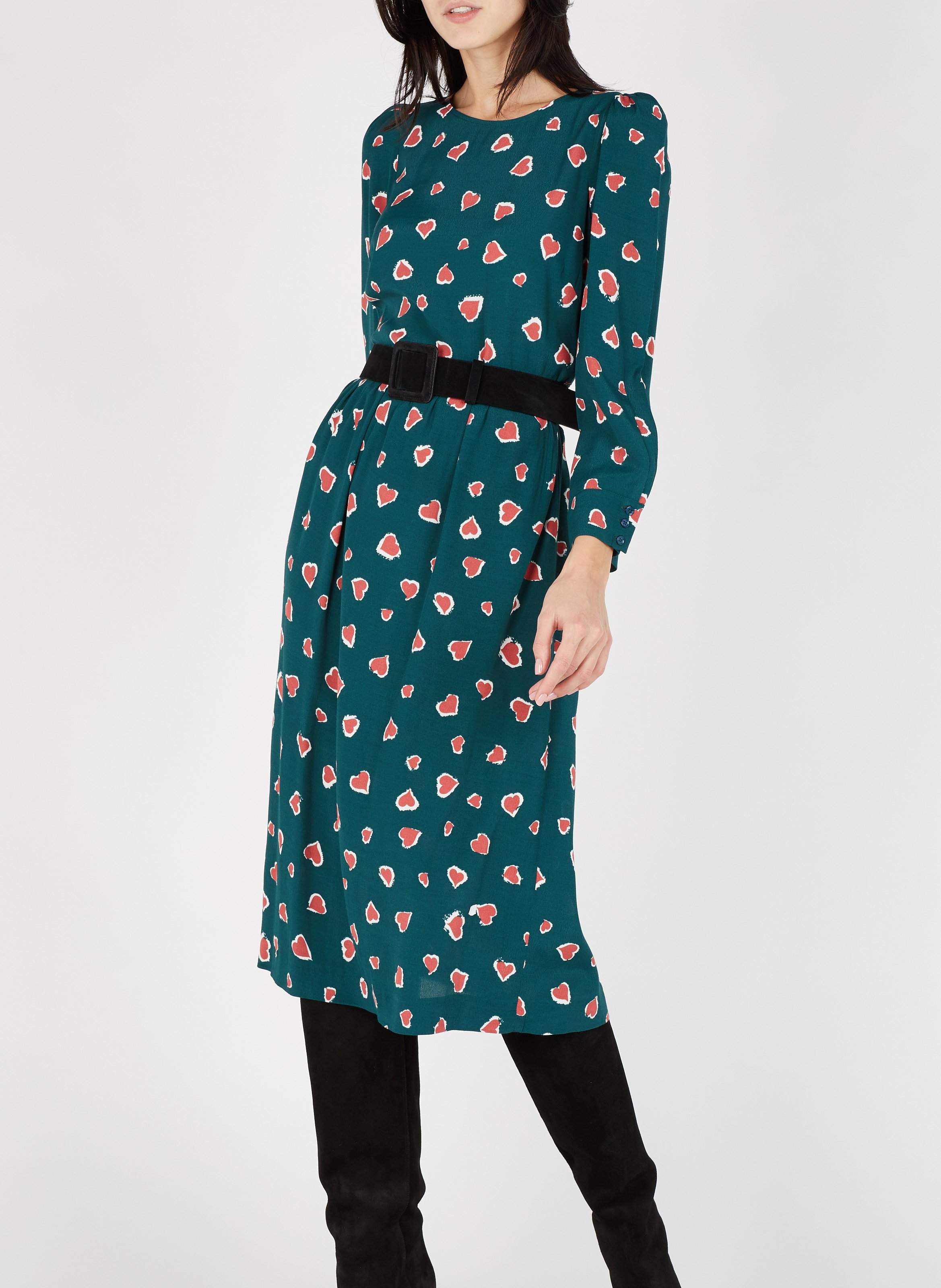 Ceinture à boucle en cuir betty BA&SH Noir