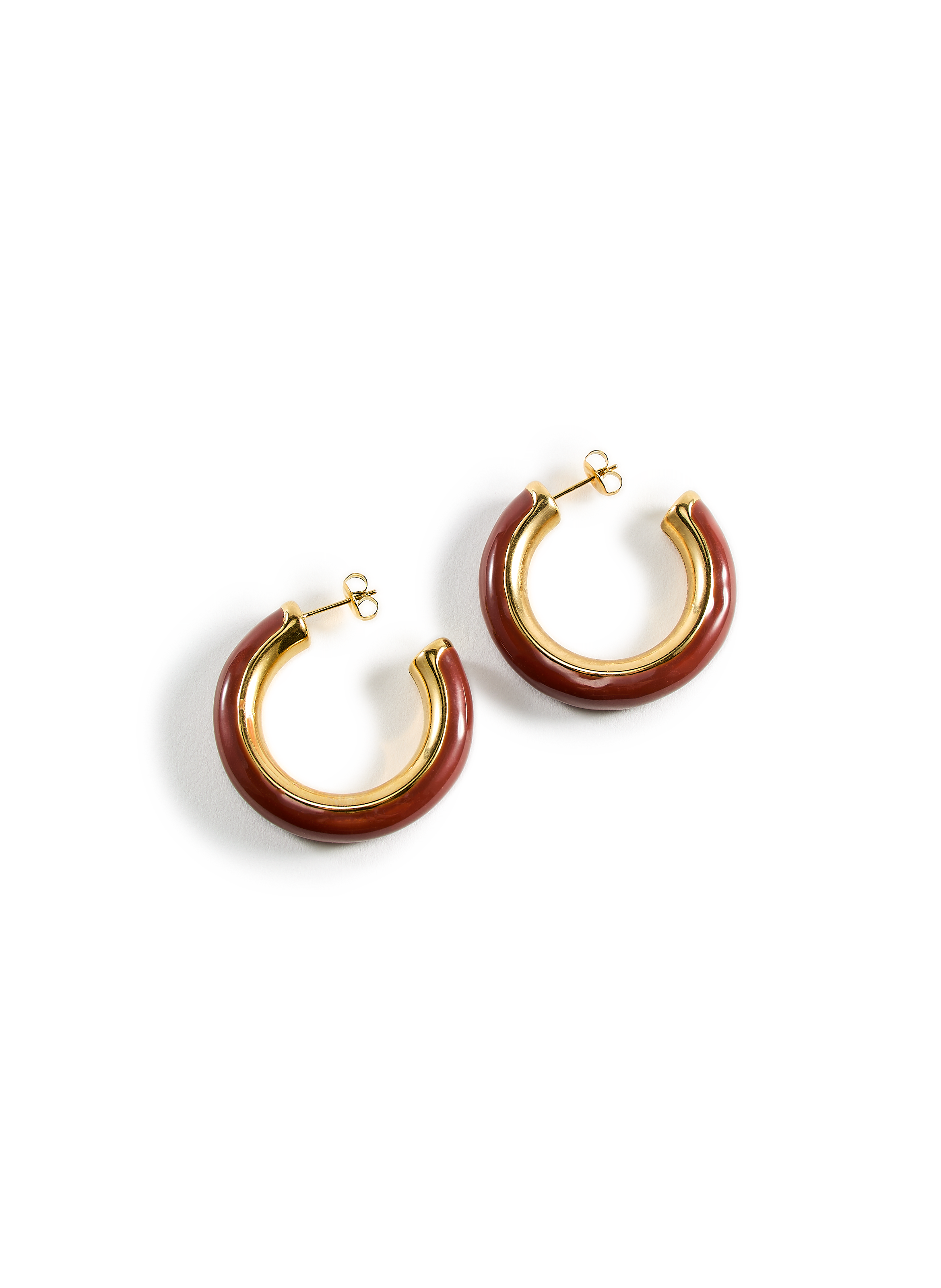 Boucles d'oreille Créoles AU PRINTEMPS PARIS Marron