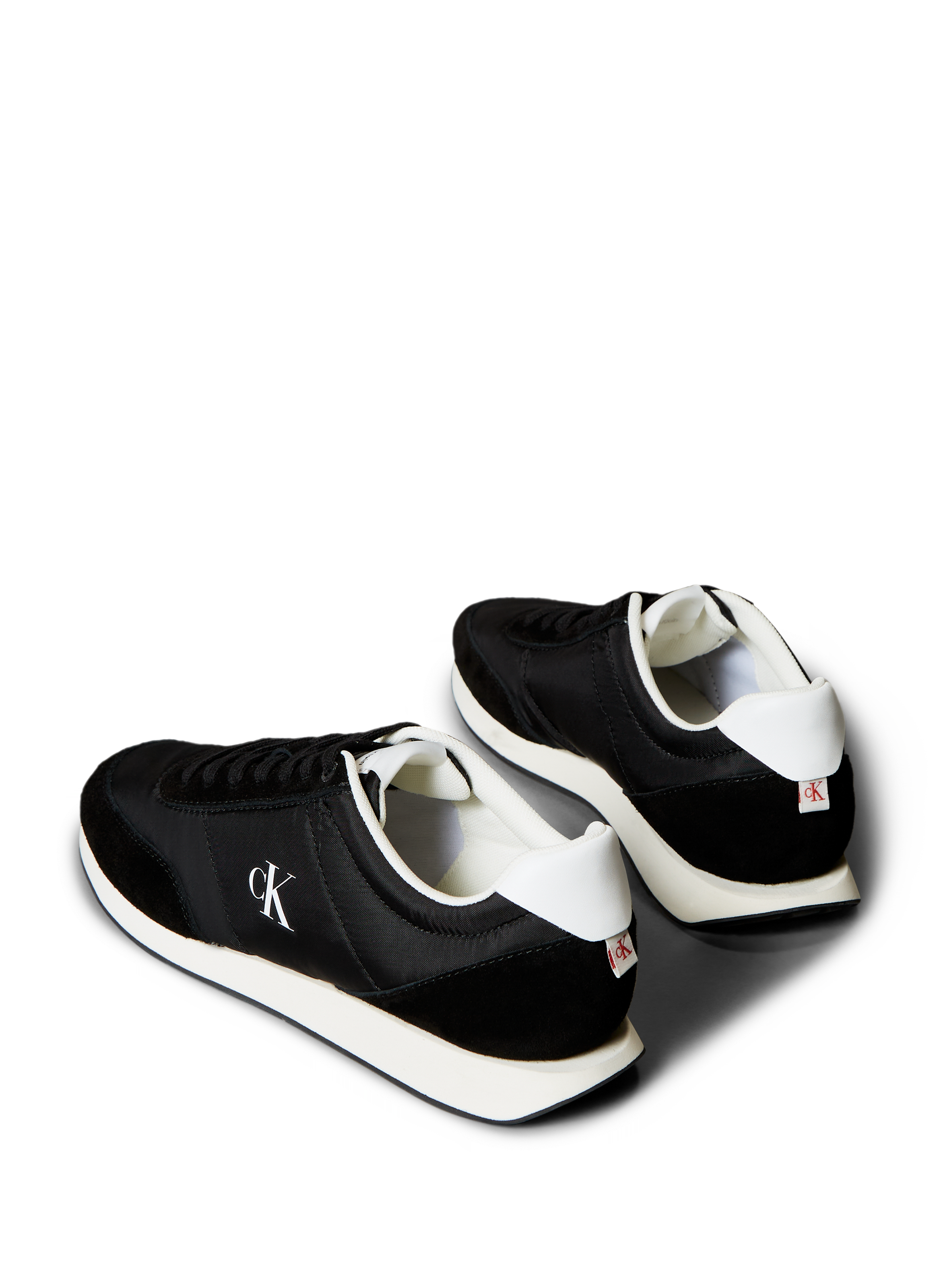 Baskets en daim mélangé avec logo Signature CALVIN KLEIN Noir