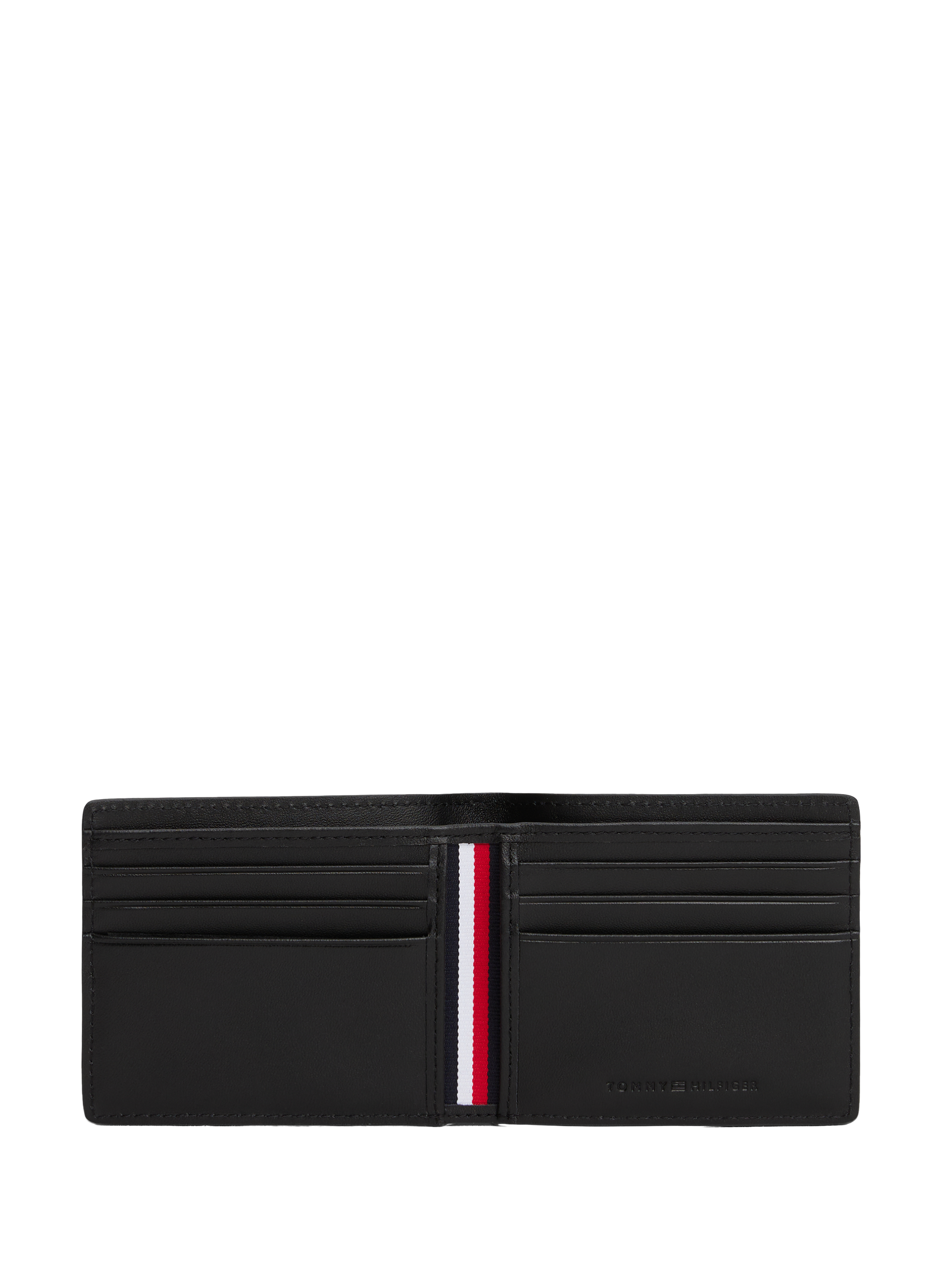 Ensemble portefeuille et porte-cartes en cuir TOMMY HILFIGER Noir