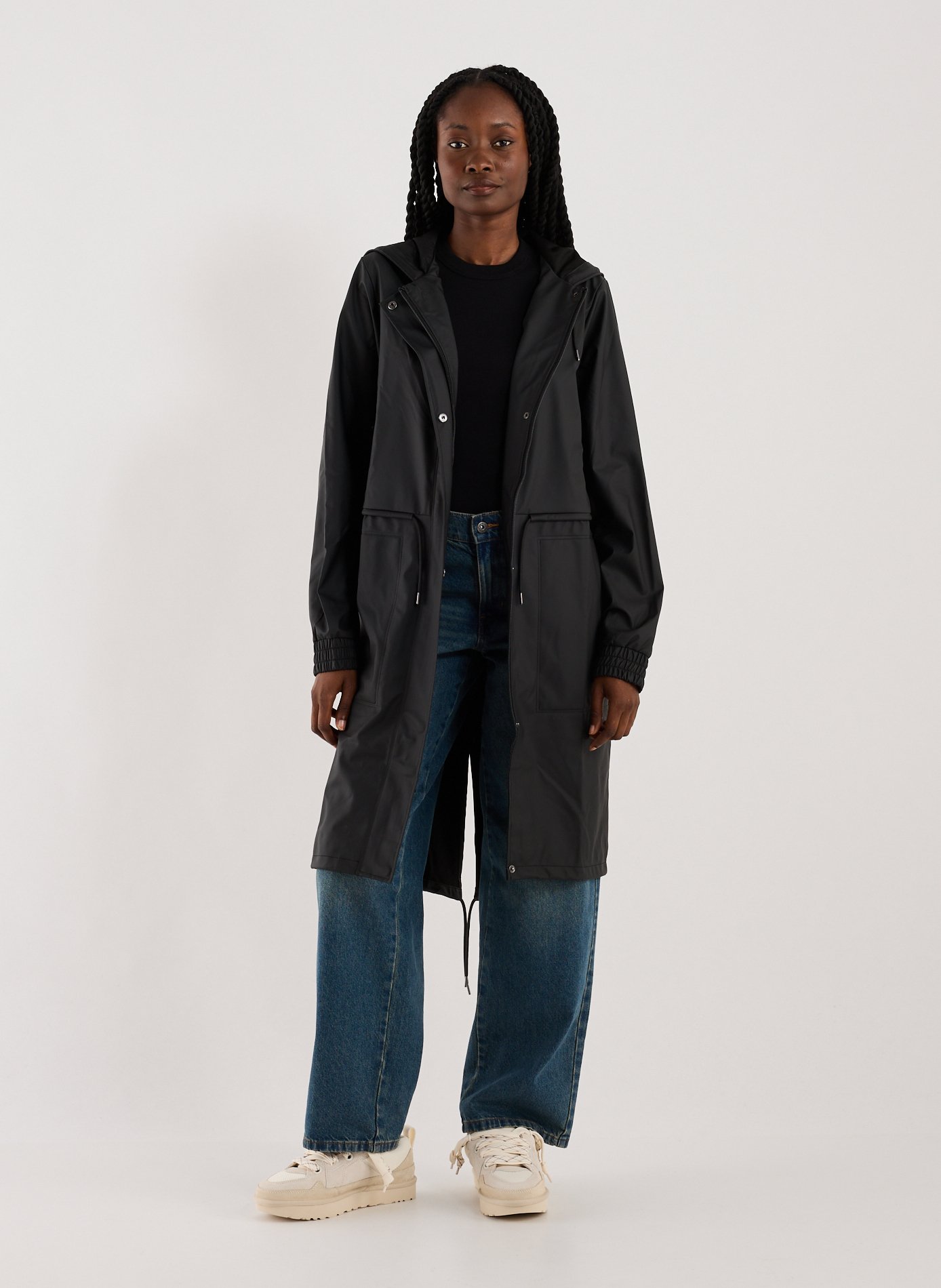 Mid-length jacket RAINS Black