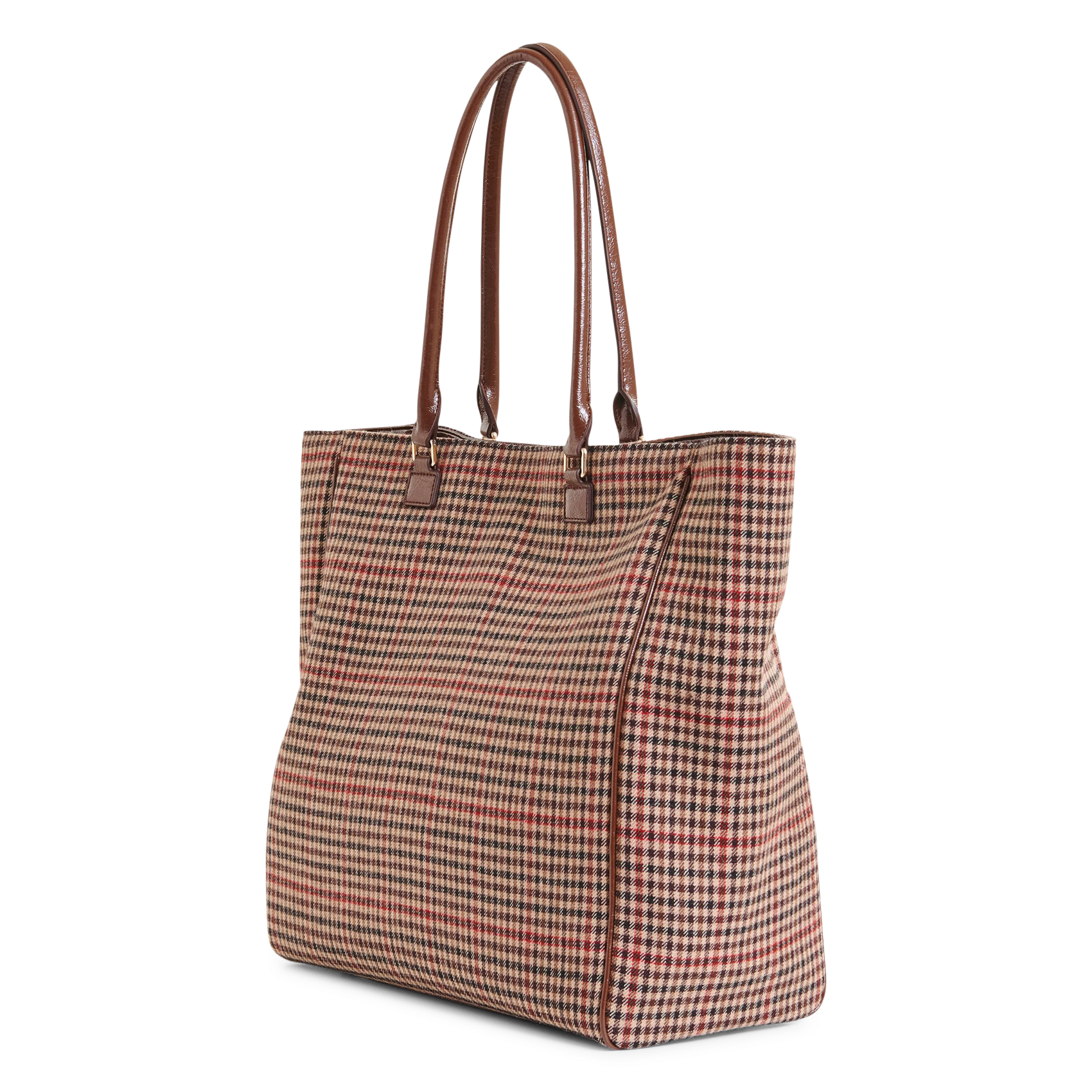 Cabas à carreauc Inbox ESSENTIEL ANTWERP Marron