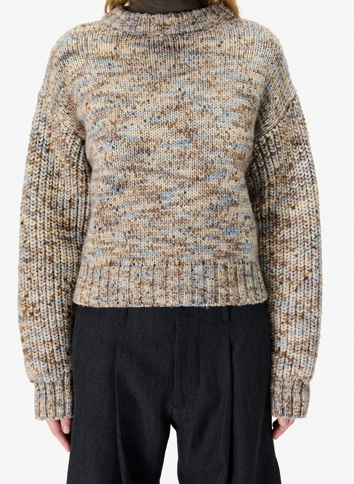 Pull droit col rond en laine camilla IRO Beige
