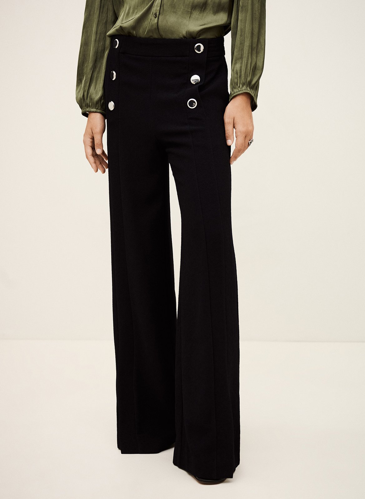 BA&SH Pantalon large falcon Bleu