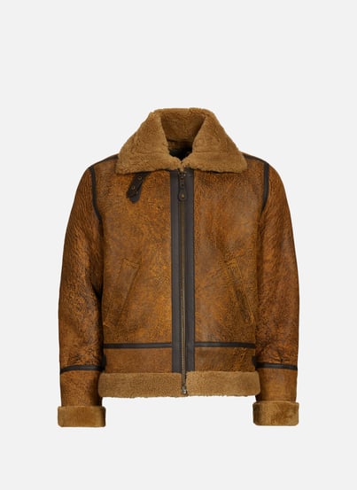 Blouson bombardier en cuir de mouton SCHOTT Blouson bombardier en cuir de mouton SCHOTT