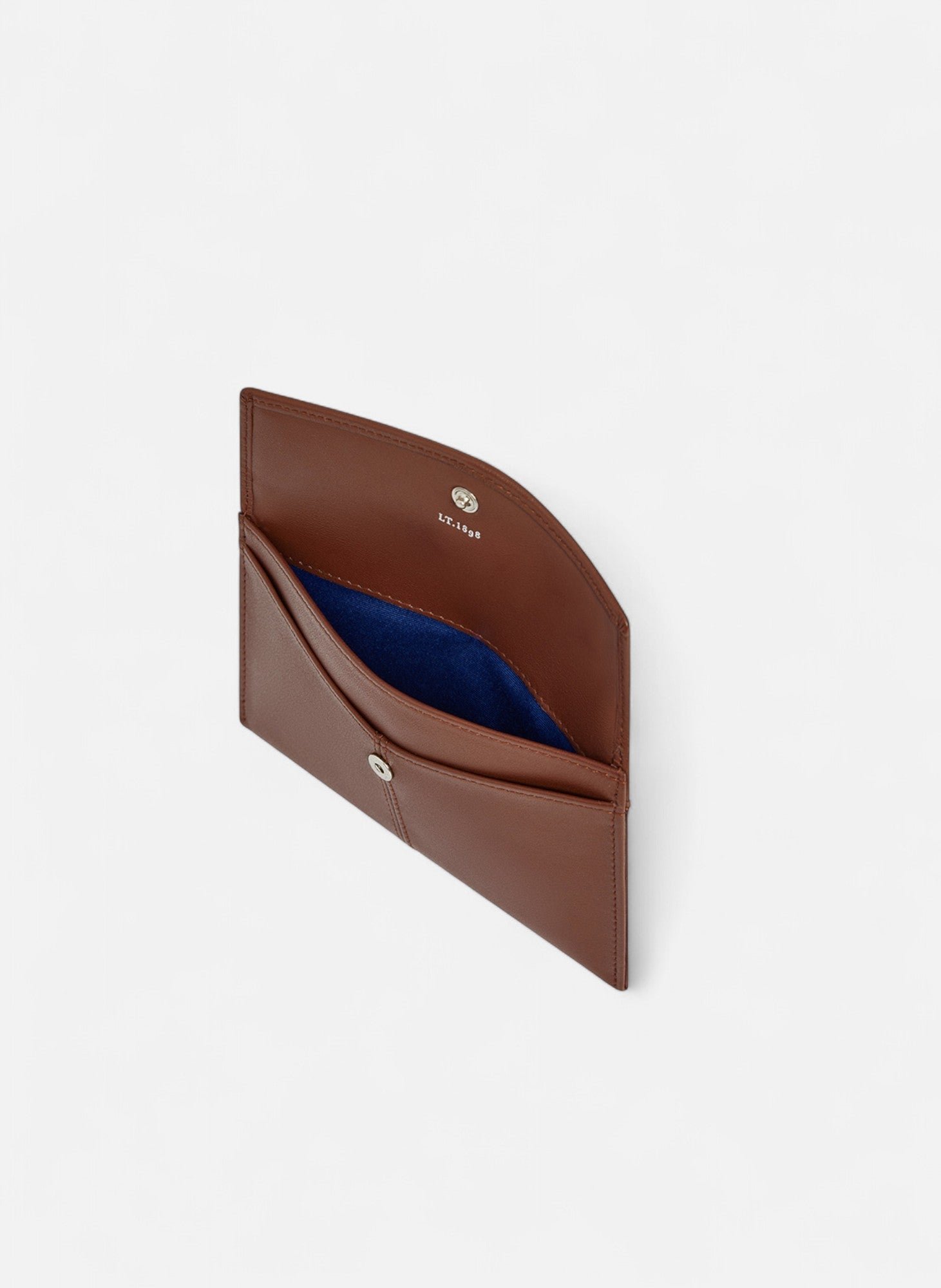 Pochette enveloppe moyen modèle charlotte en cuir lisse LE TANNEUR Marron