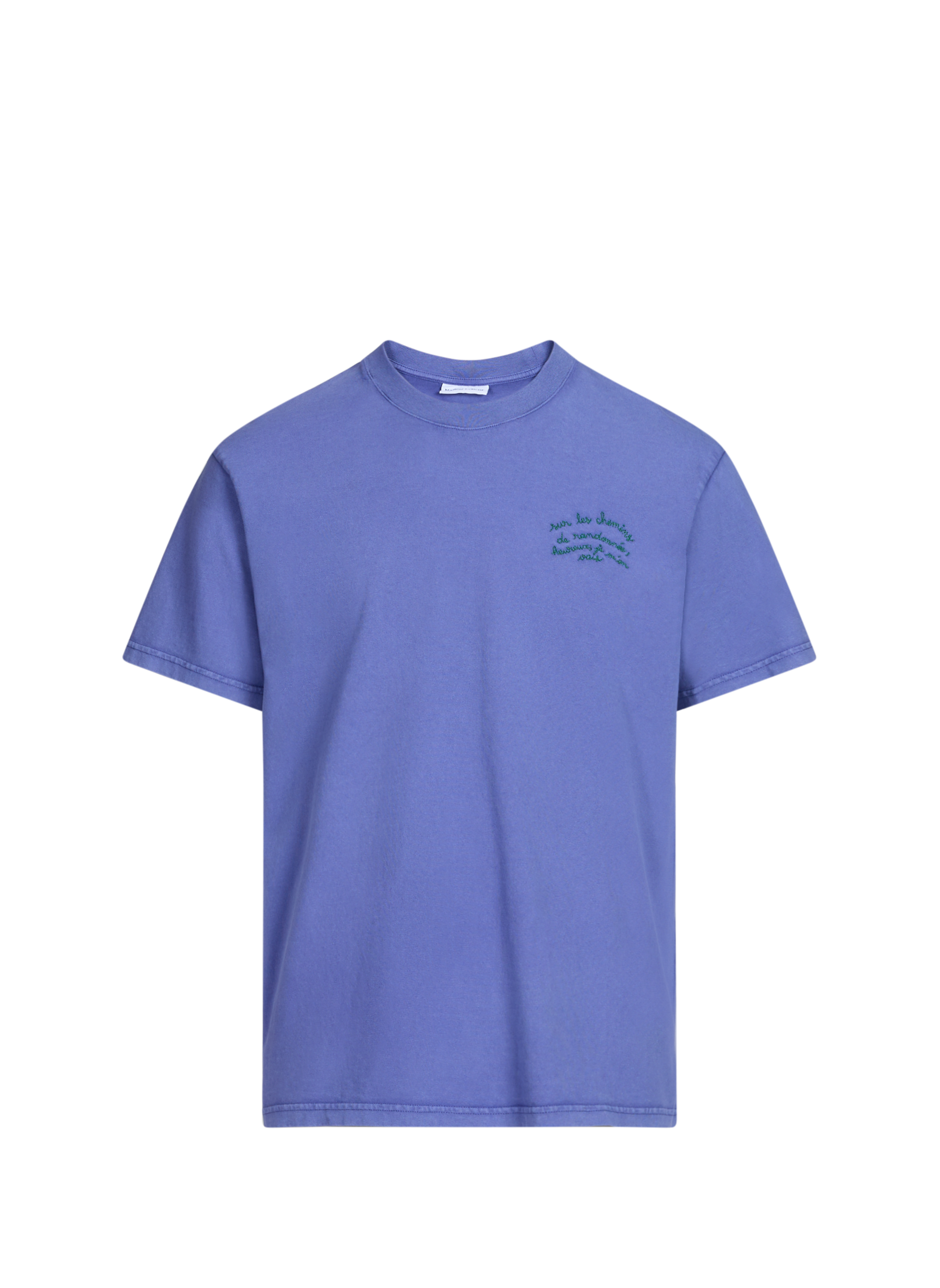 MAISON LABICHE Patureau Trails Hiking Cotton T-shirt Blue