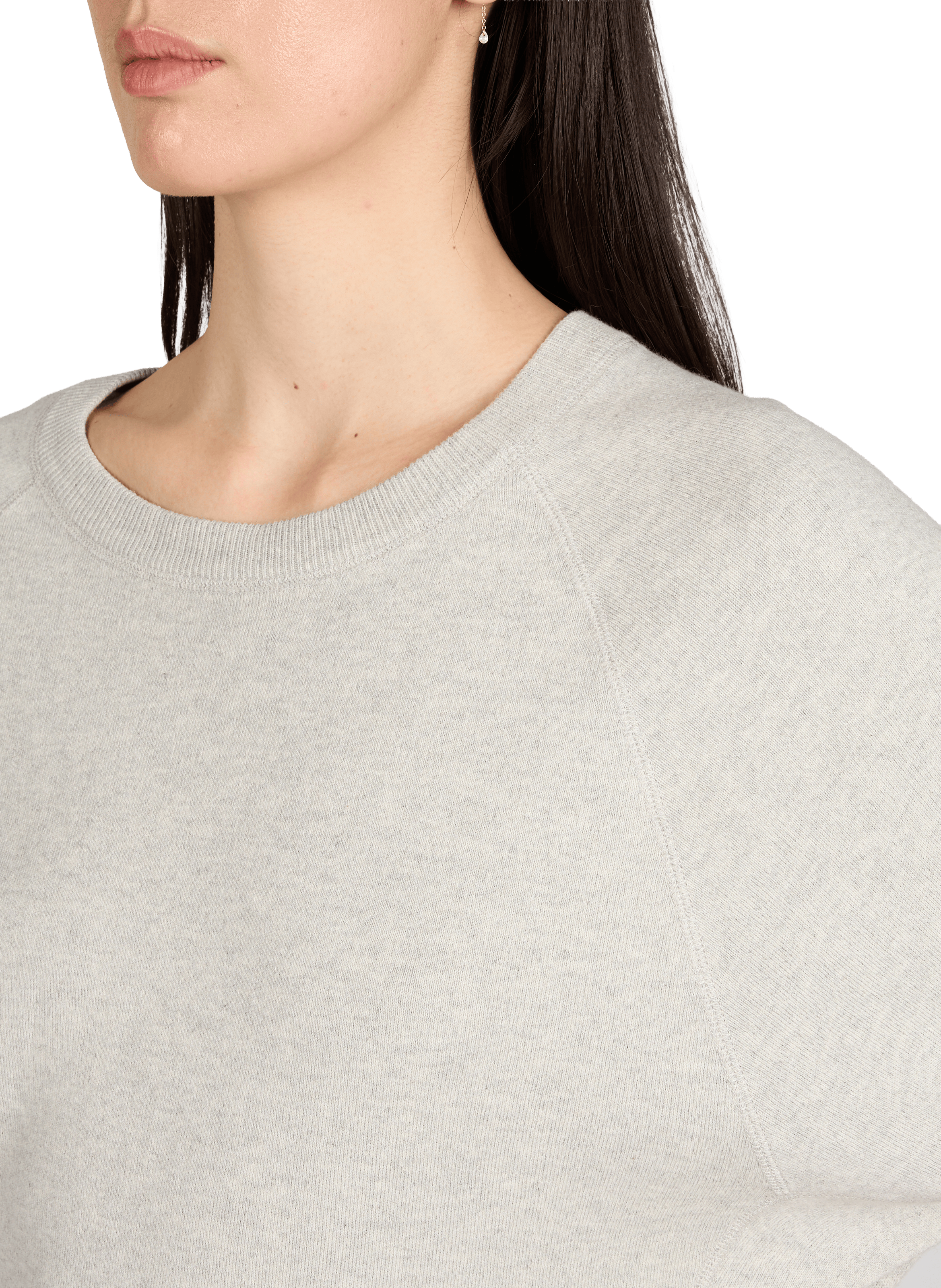 Pull manches 3/4 Anglet en coton  BELLEROSE Gris
