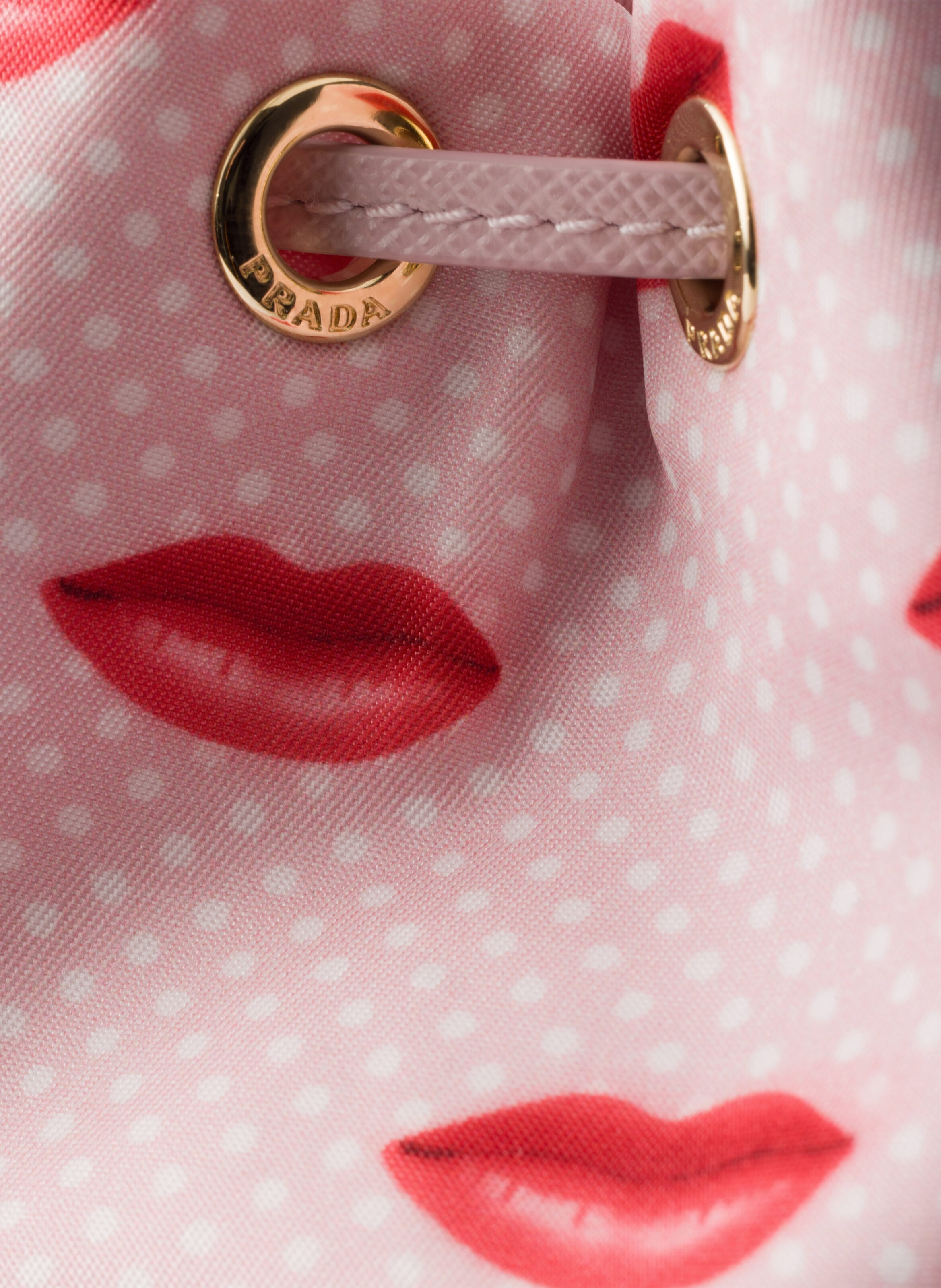 Pochette en re-nylon imprimé PRADA Rose