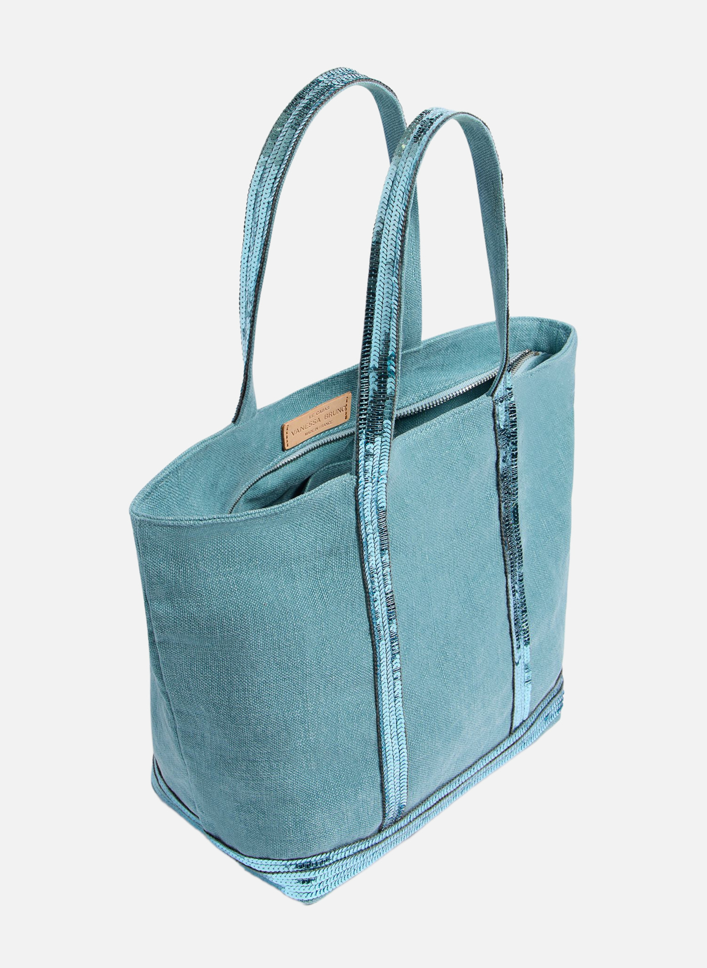 Cabas m zippé en lin VANESSA BRUNO Bleu