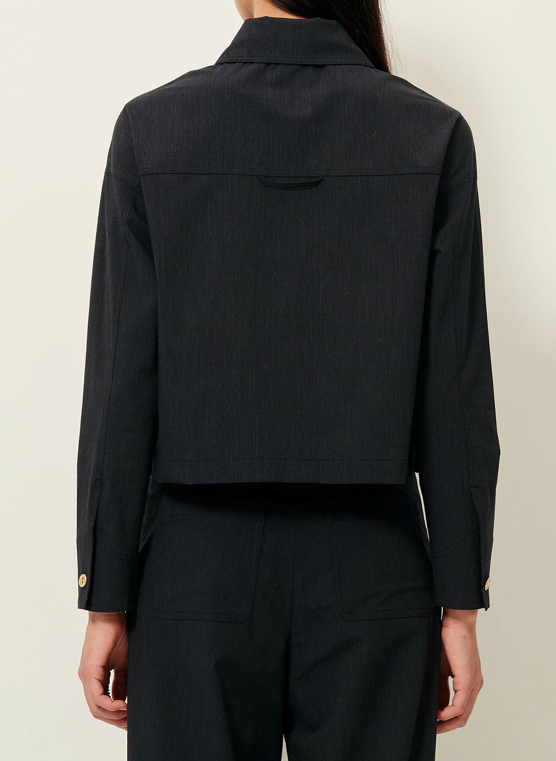 Jean évasé taille haute en coton mélangé manhatti SESSUN Gris