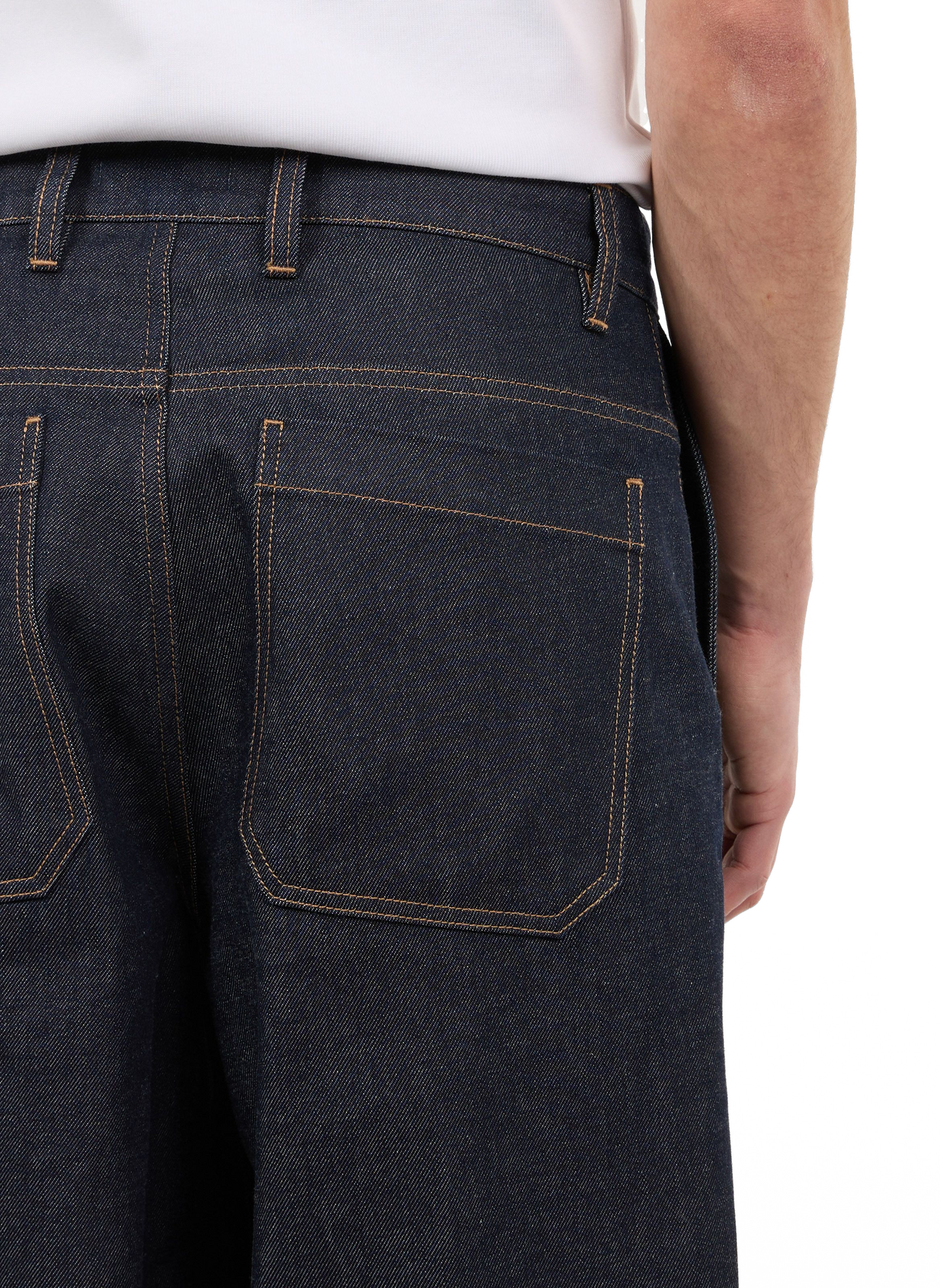 Wide-leg Haver raw cotton jeans Blue