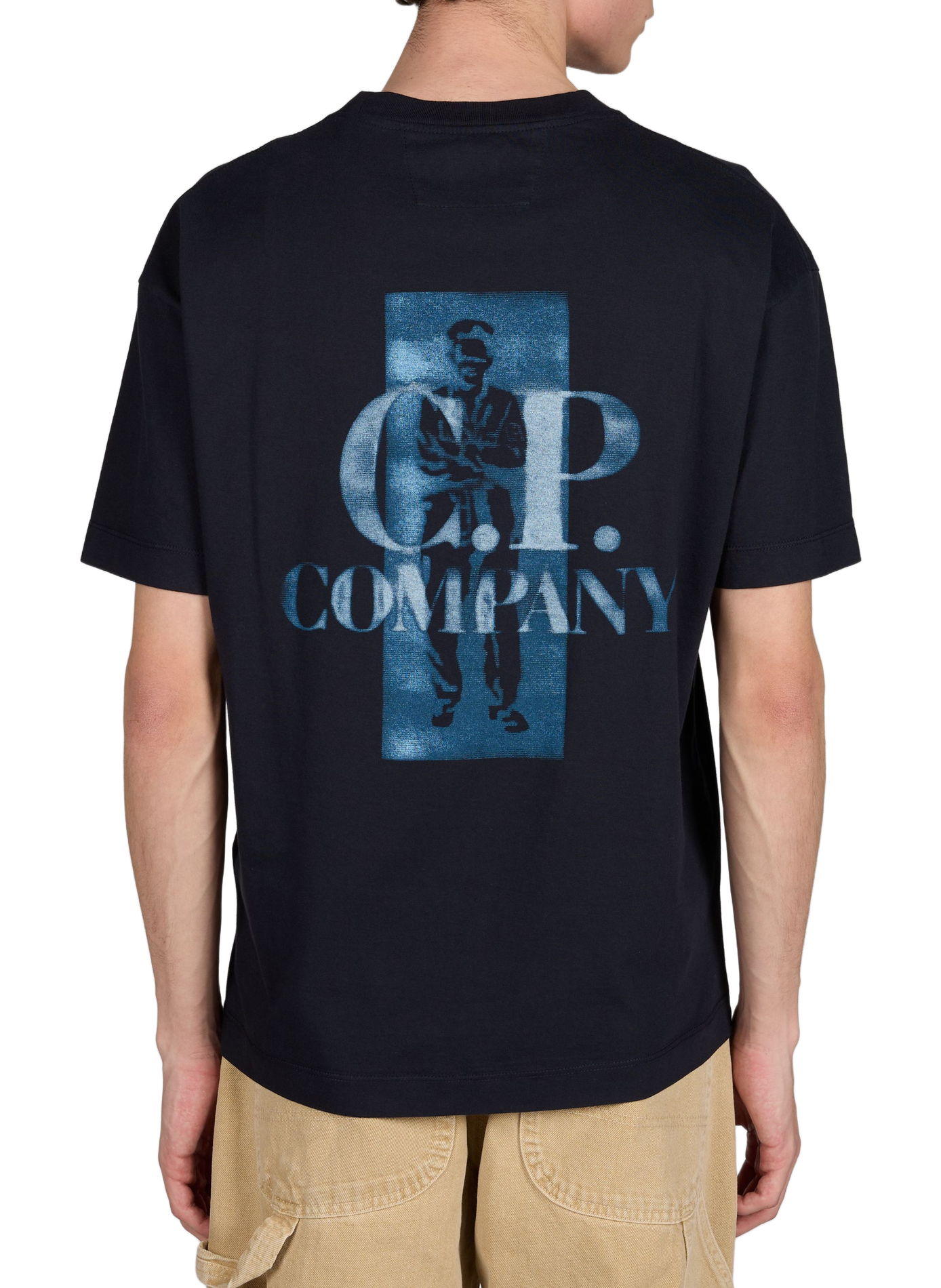 Cotton Logo T-shirt CP COMPANY Blue