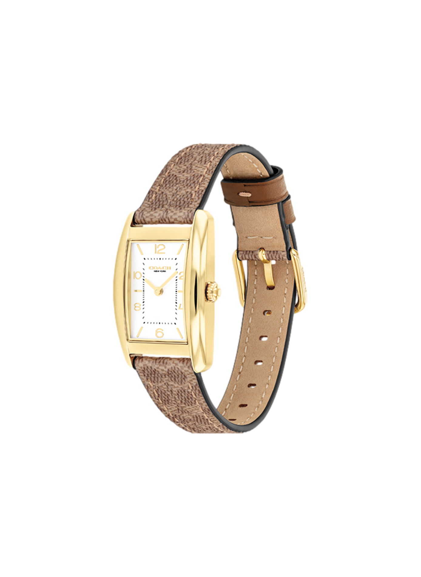 Montre quartz Reese en cuir COACH MONTRES Marron