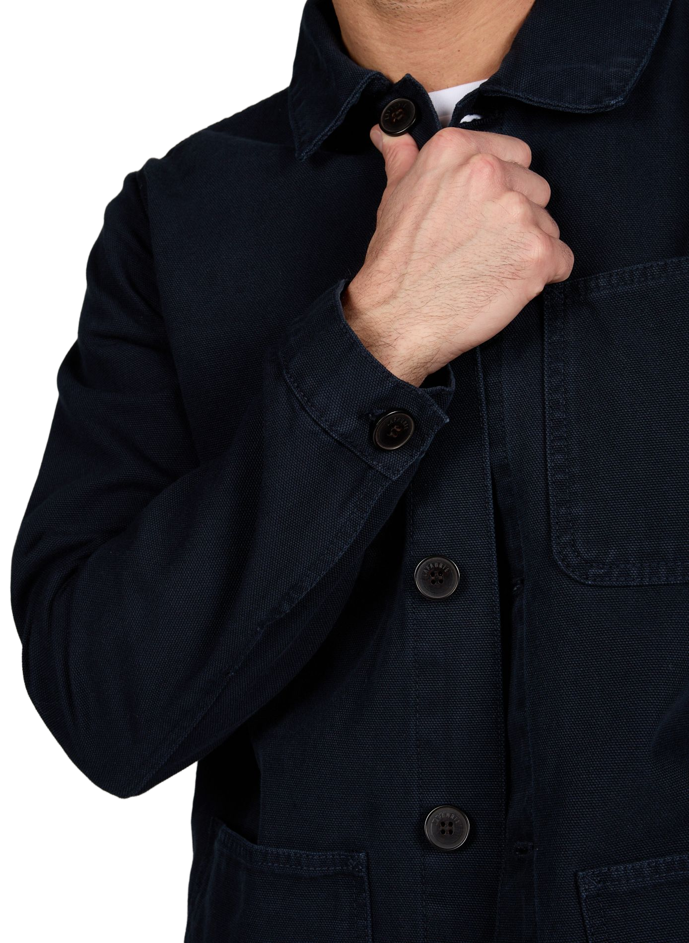 Veste col tailleur en coton LAFAURIE Bleu