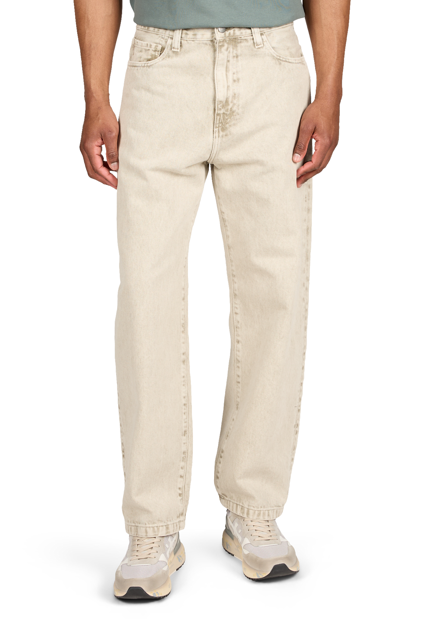 Rechte jeans van katoen. CARHARTT WIP Groen