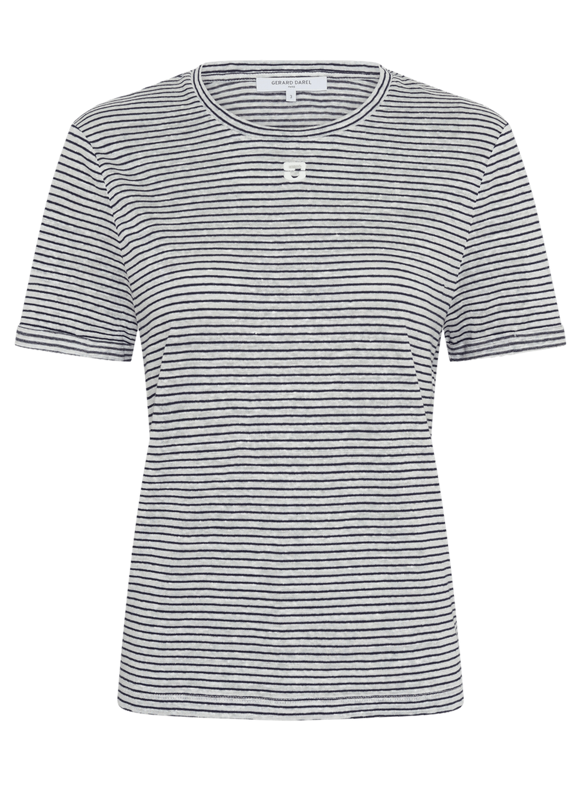 T-shirt rayé en lin et coton - melva GERARD DAREL Bleu
