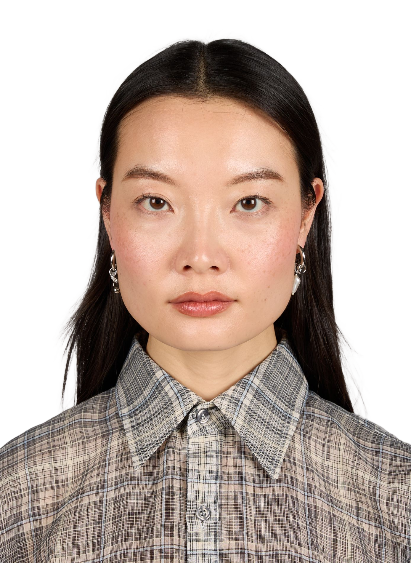 Danielle brass earrings JUSTINE CLENQUET Silver