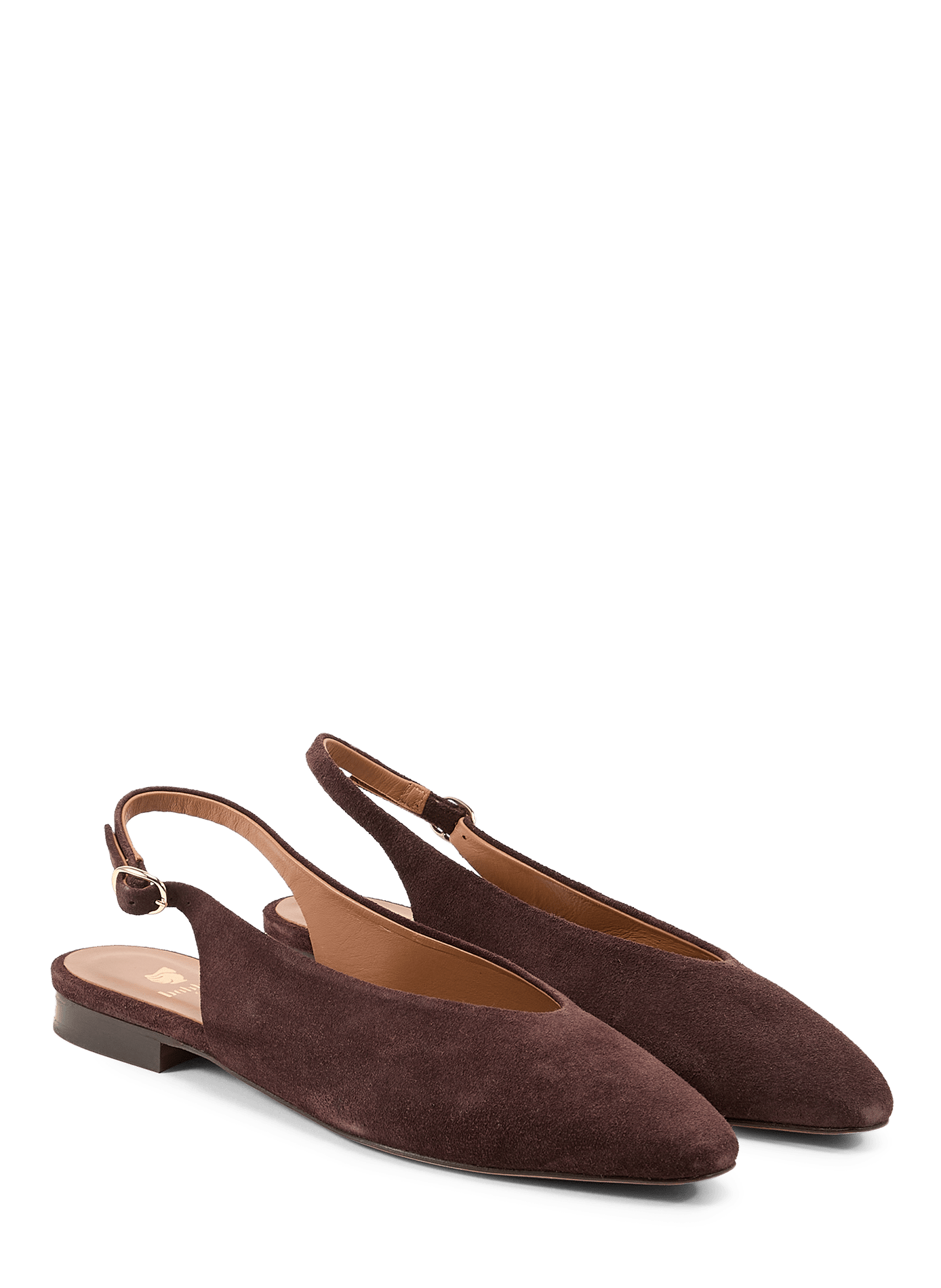 Ballerines sling-back Anouk en cuir daim BOBBIES Marron