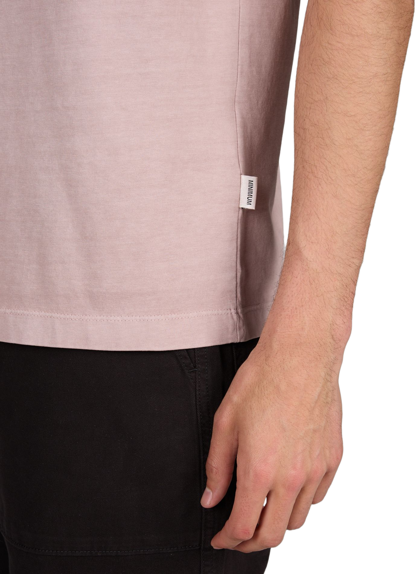 T-shirt droit manches courtes en coton MINIMUM Rose