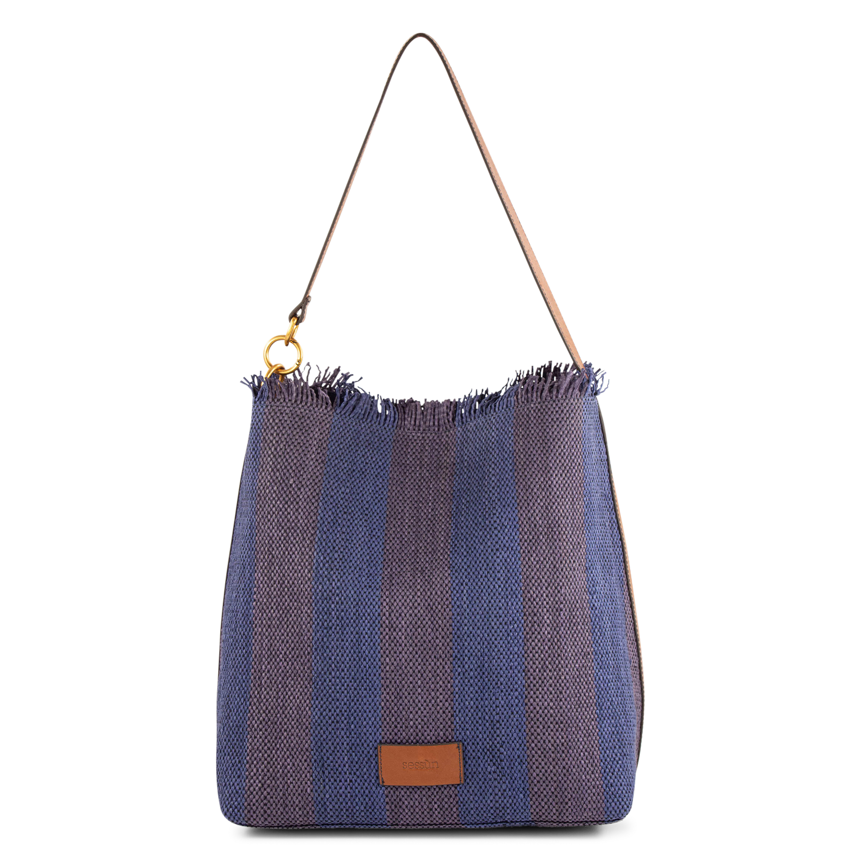 Sac cabas tissé à rayures vita mia s SESSUN Bleu