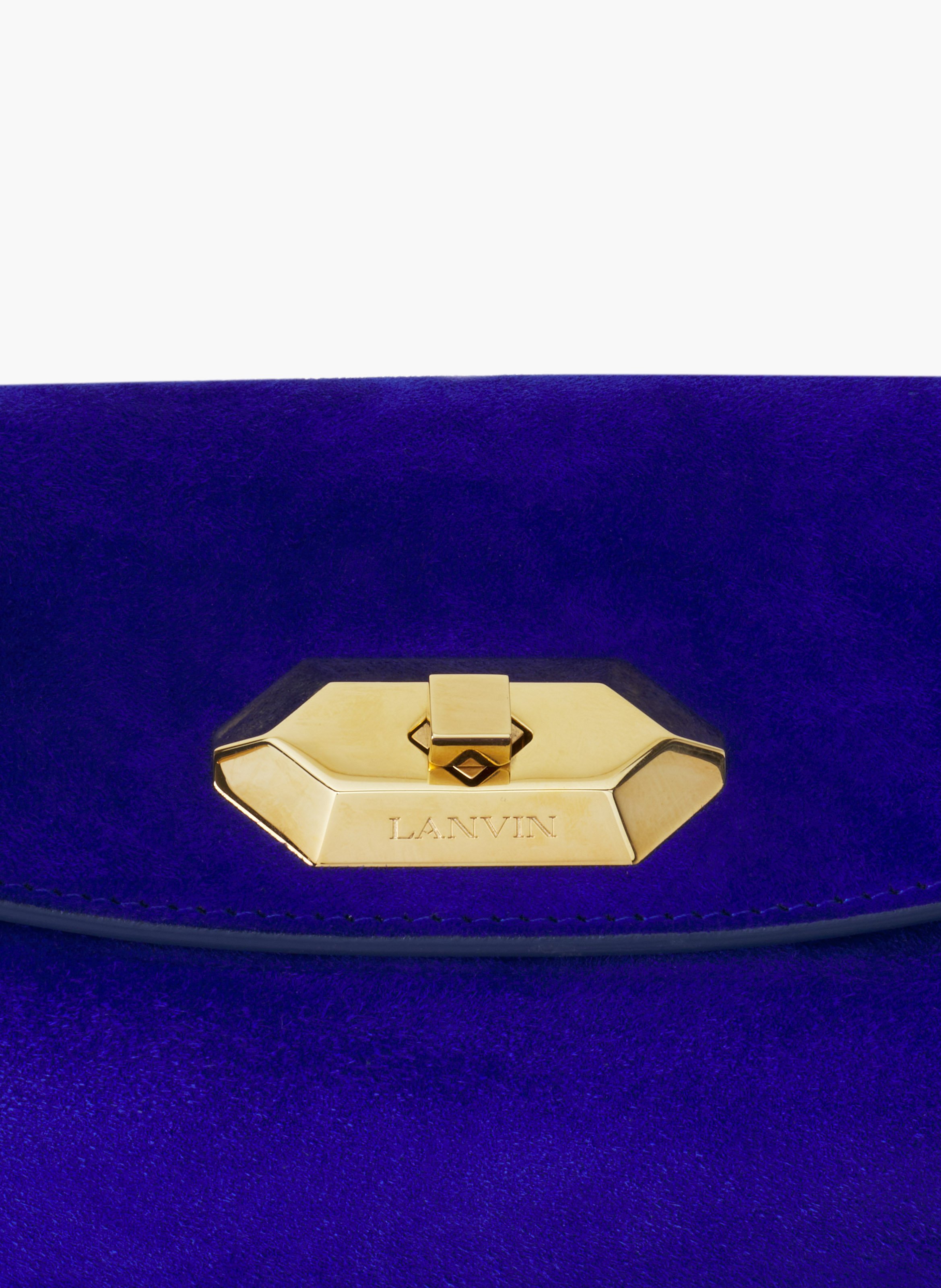 Sac compagnon en daim LANVIN Bleu