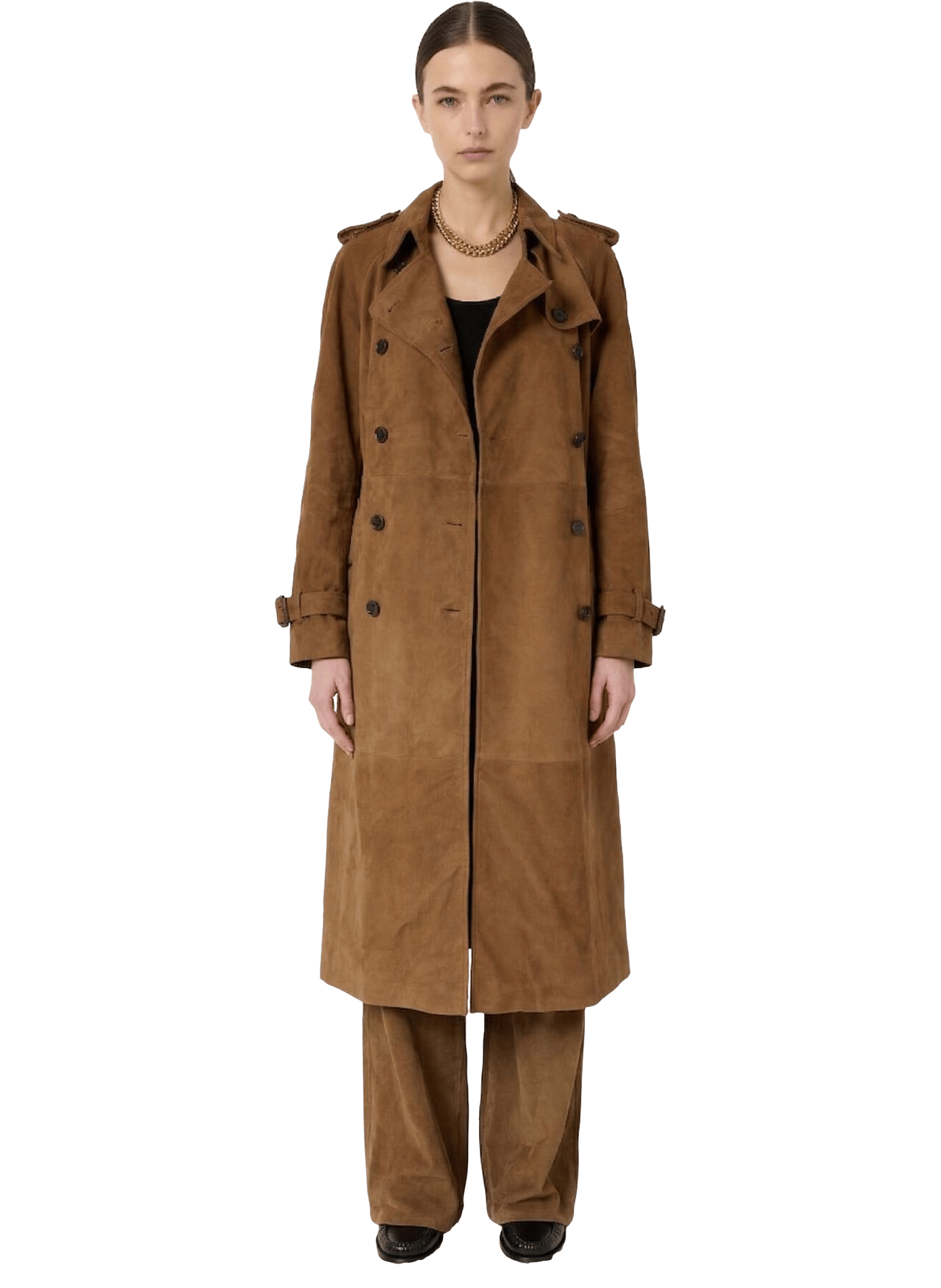Trench en cuir velours - judy GERARD DAREL Beige
