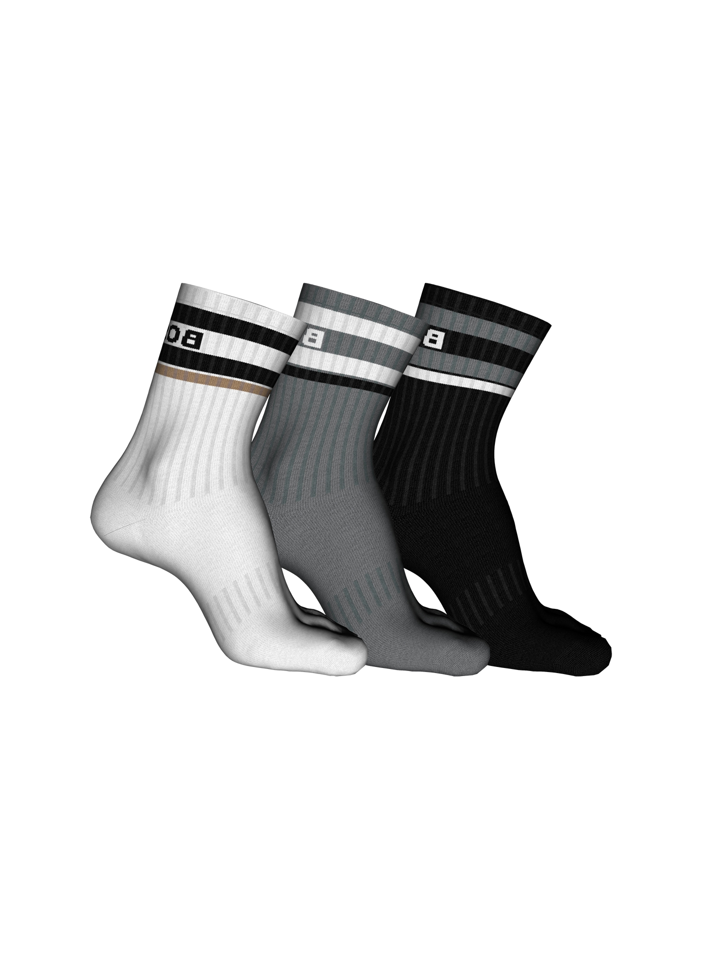 Lot de 3 chaussettes mi-hautes en coton mélangé BOSS Multicolore