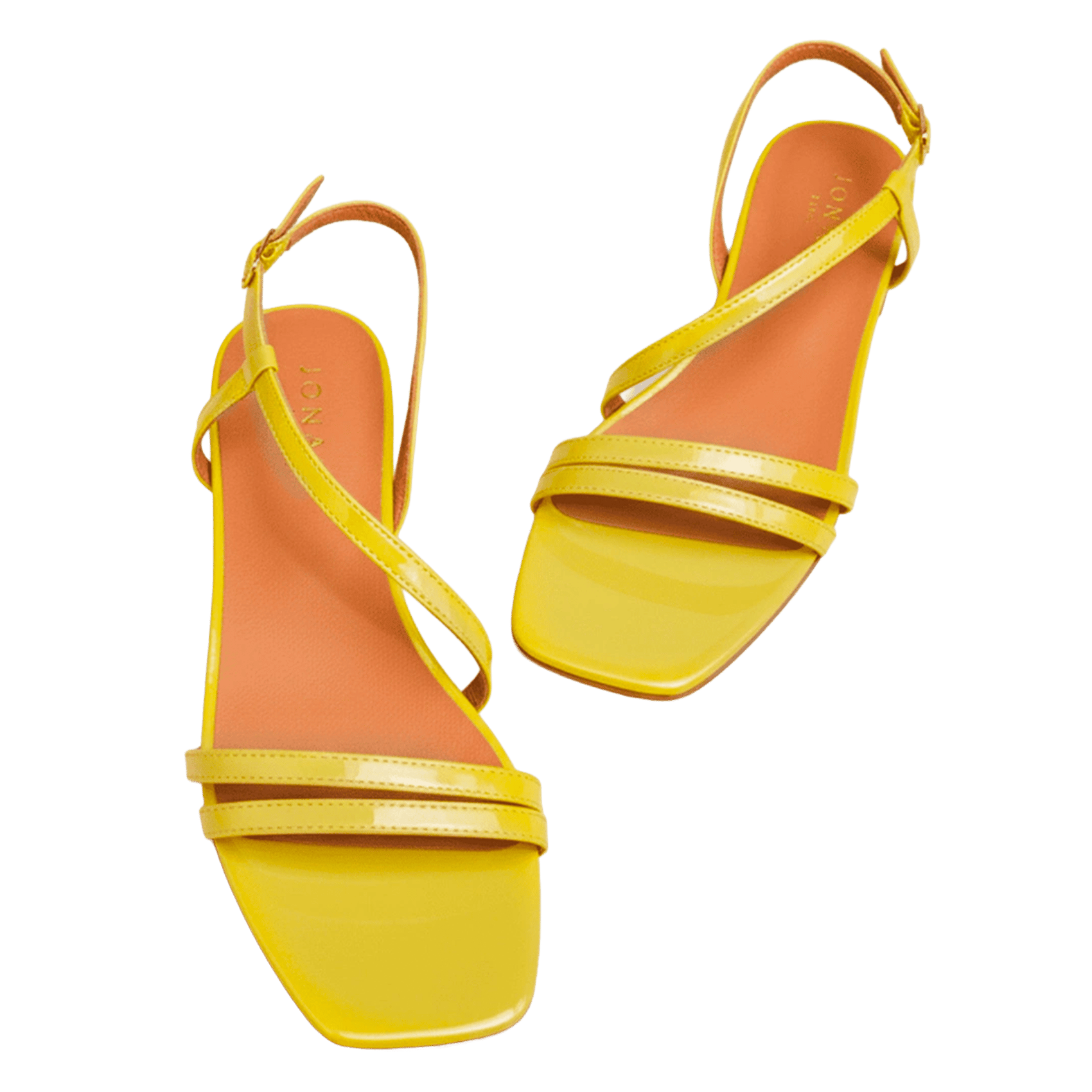 Sandales plates en cuir anaya JONAK Jaune