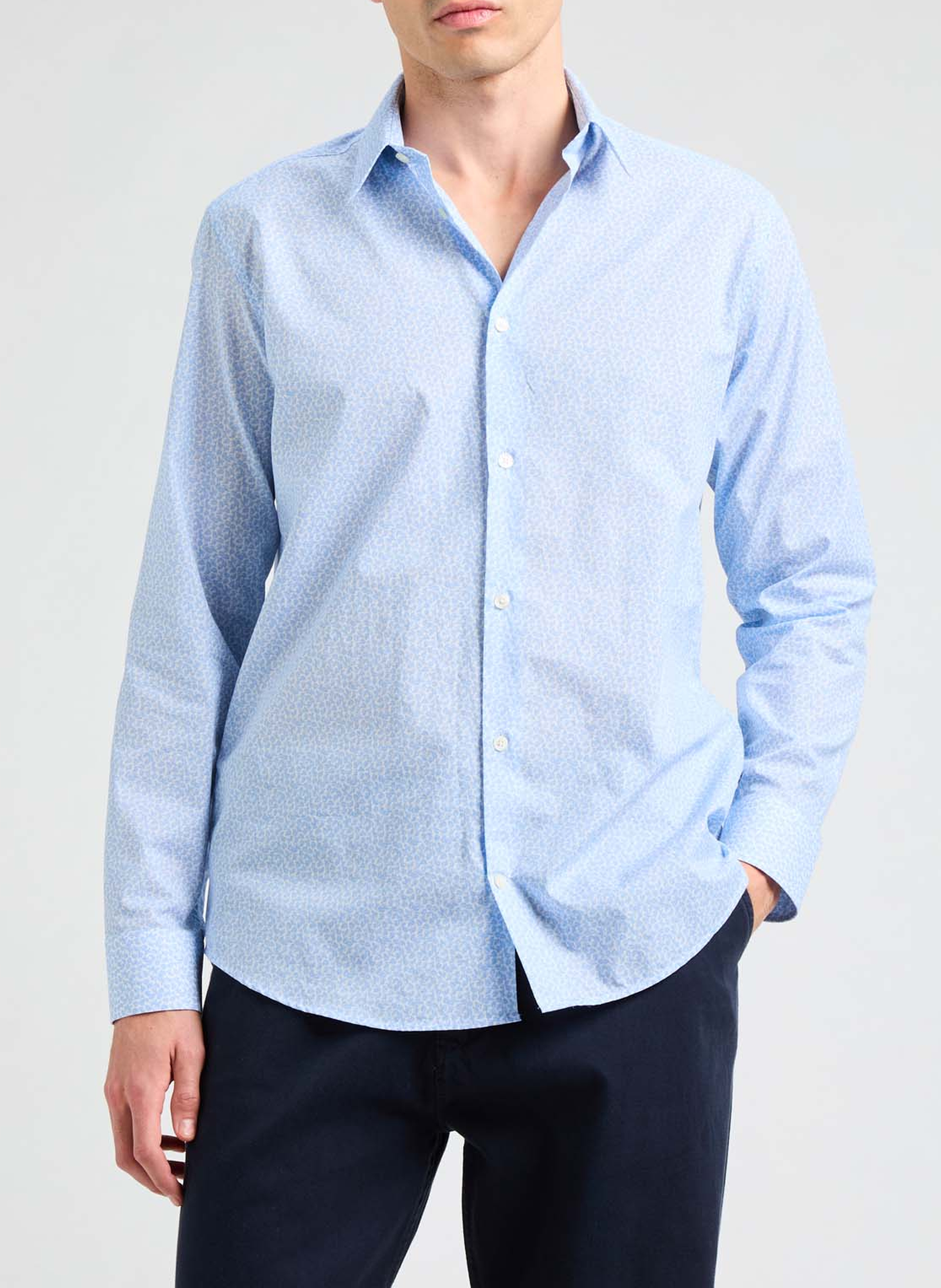 Floral-print shirt AU PRINTEMPS PARIS Blue