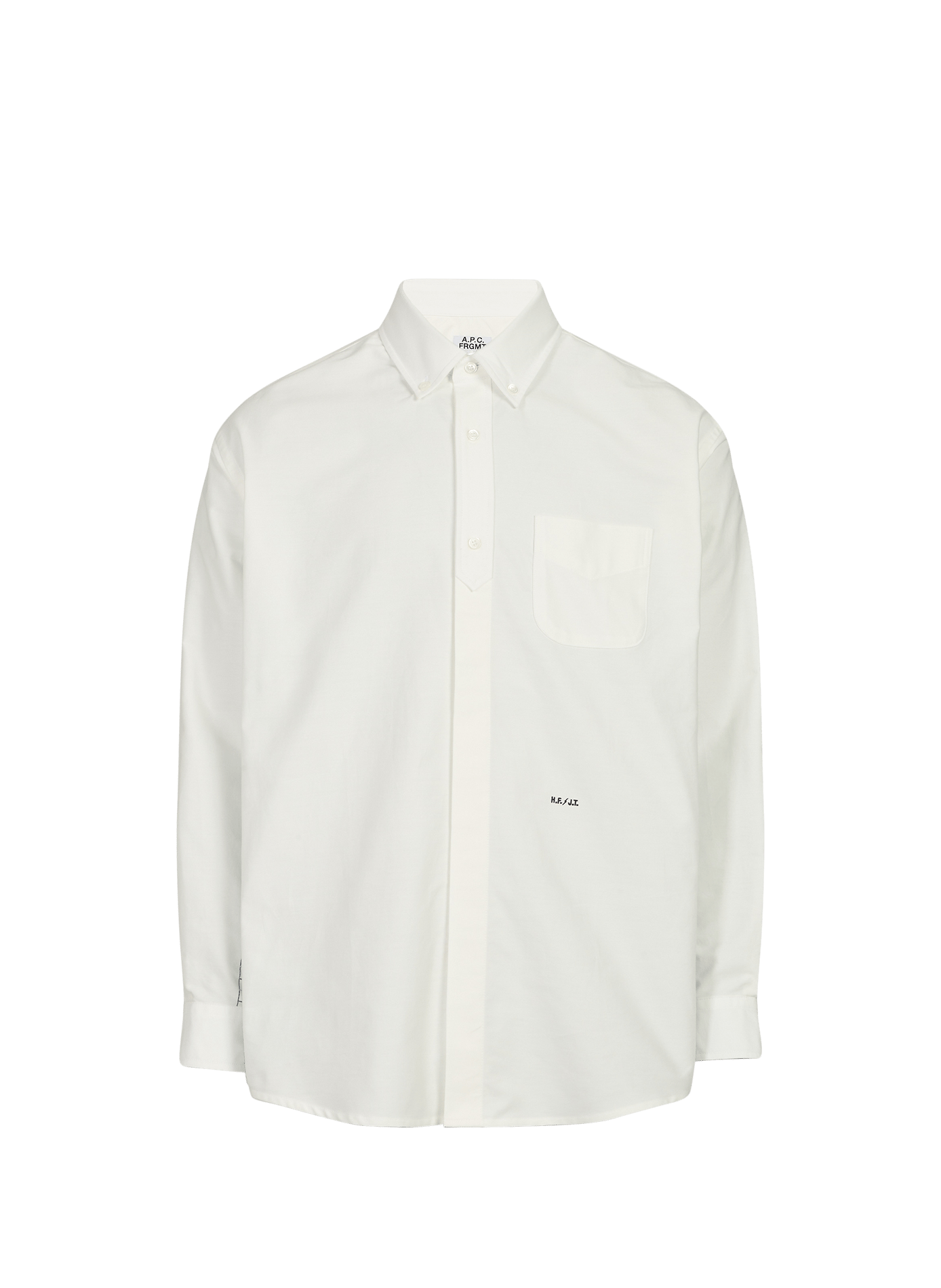 Straight long-sleeve cotton shirt A.P.C. White