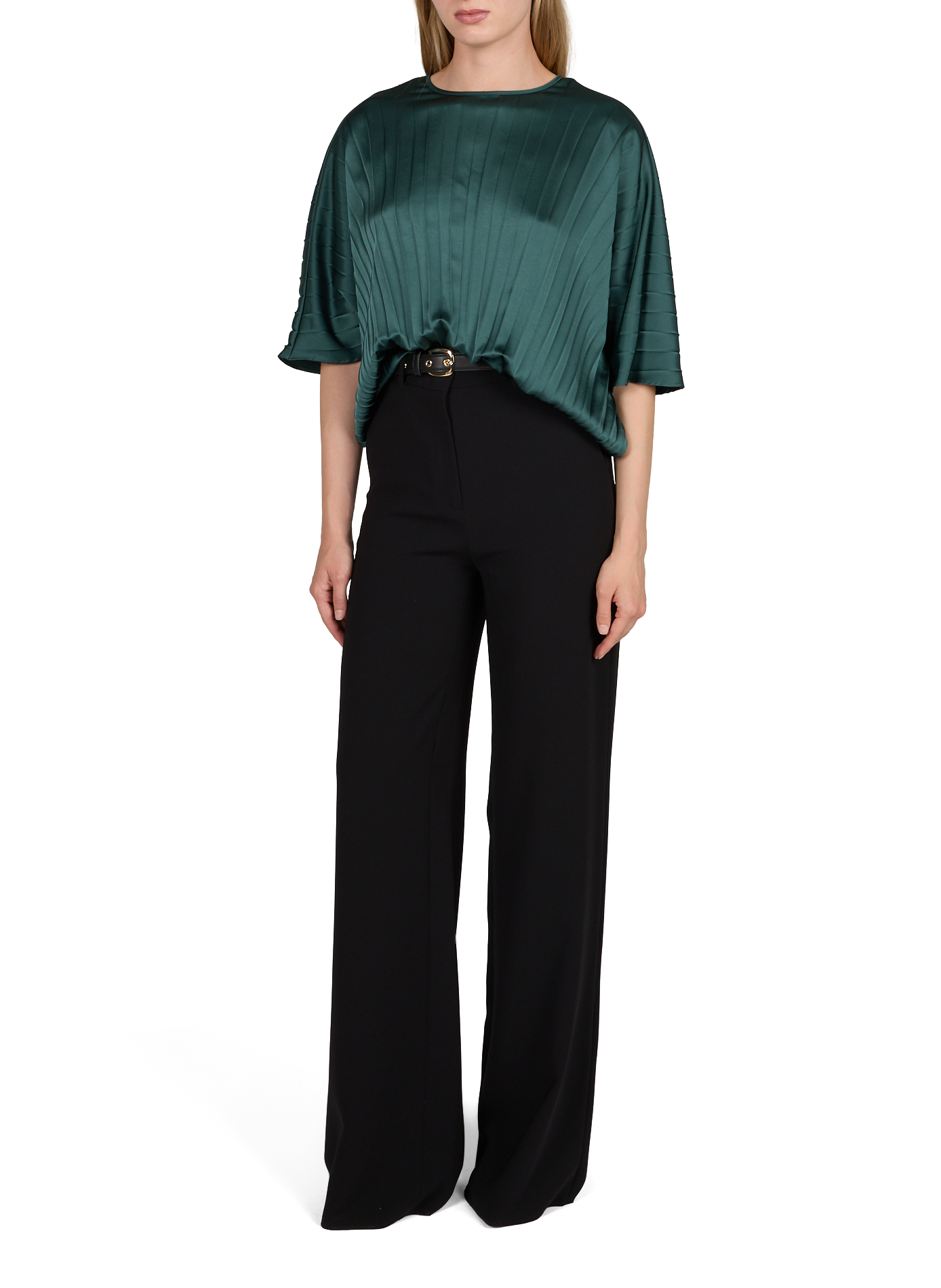 Damen Satintop mit Falten MAX MARA WEEK END Grun